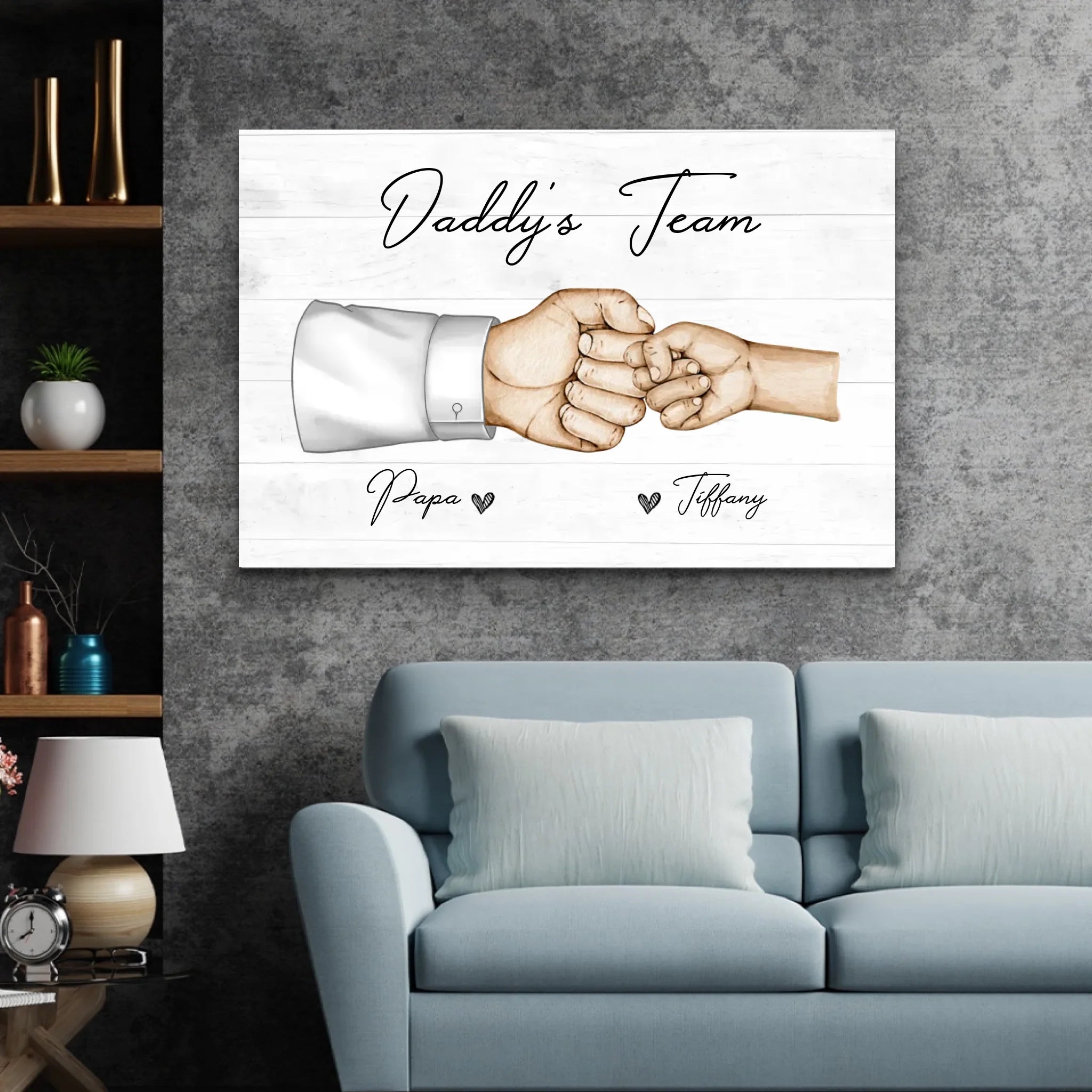Personalized Canvas "Daddy's Team"