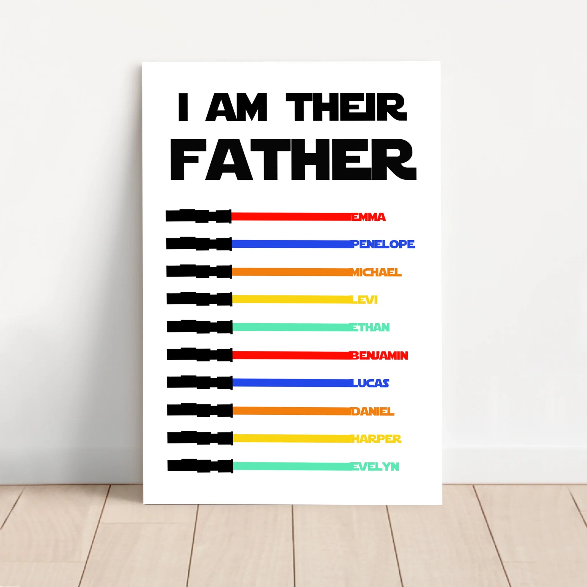 Personalized Canvas "I Am Their Father"