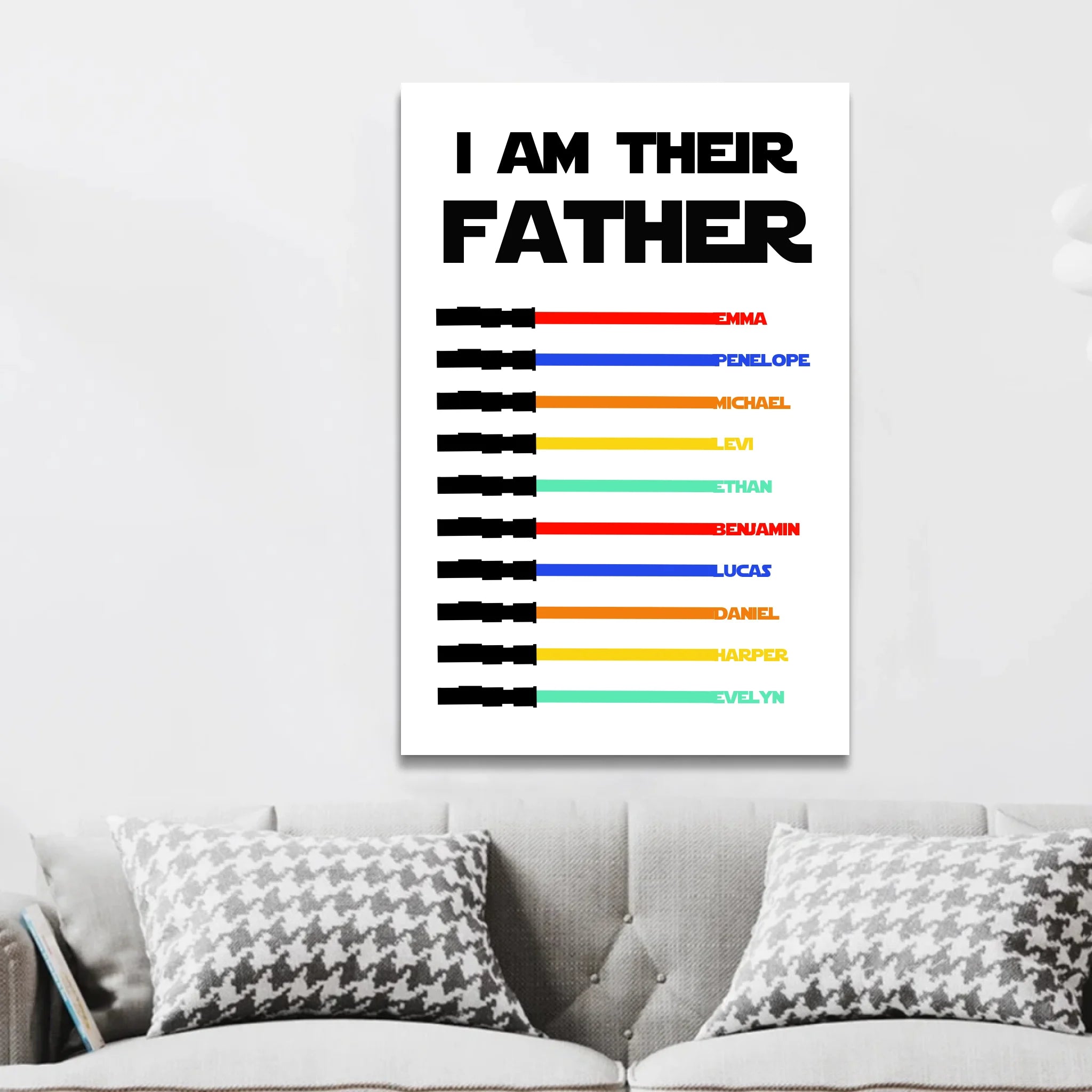 Personalized Canvas "I Am Their Father"