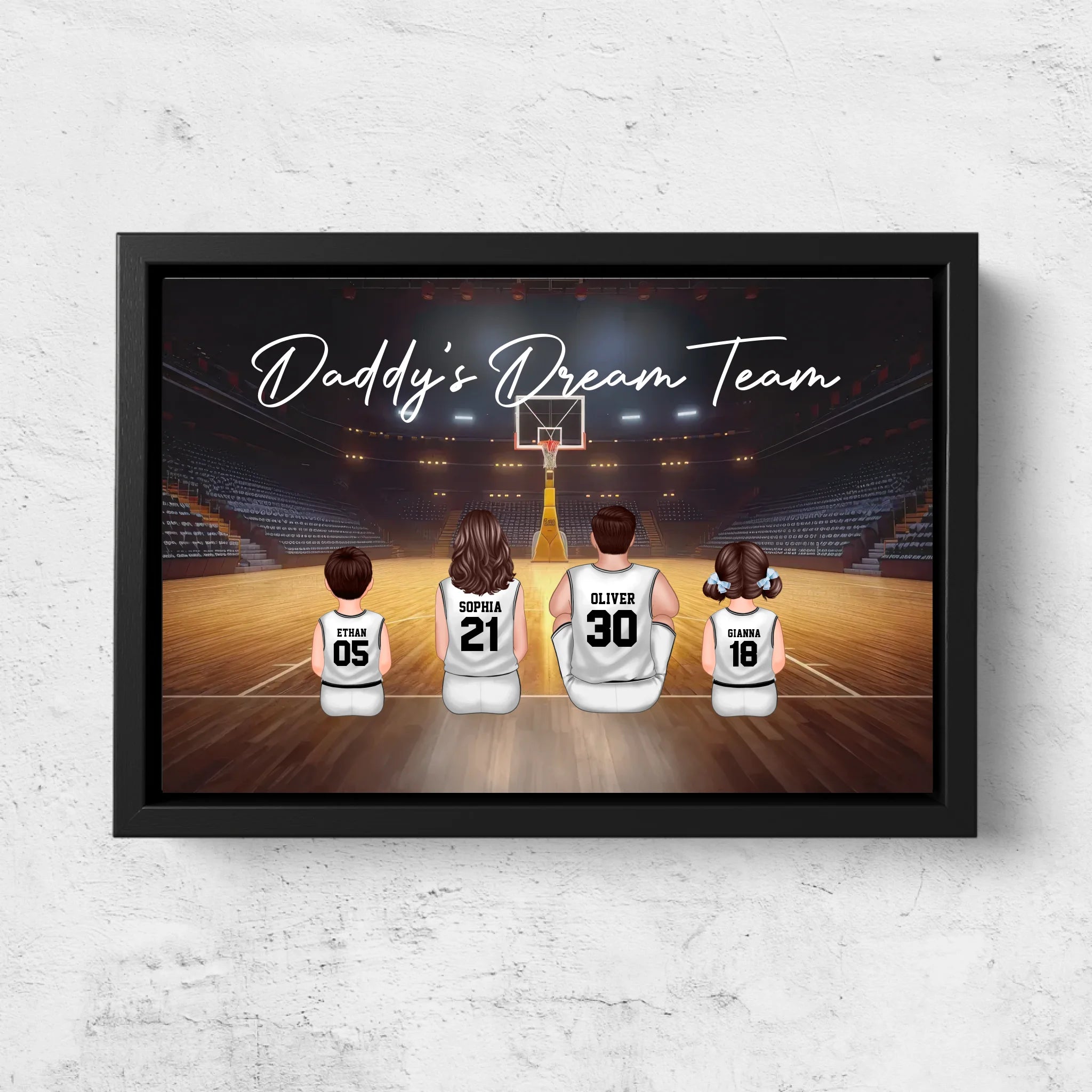 Personalized Canvas "Daddy's dream team – Basketball"