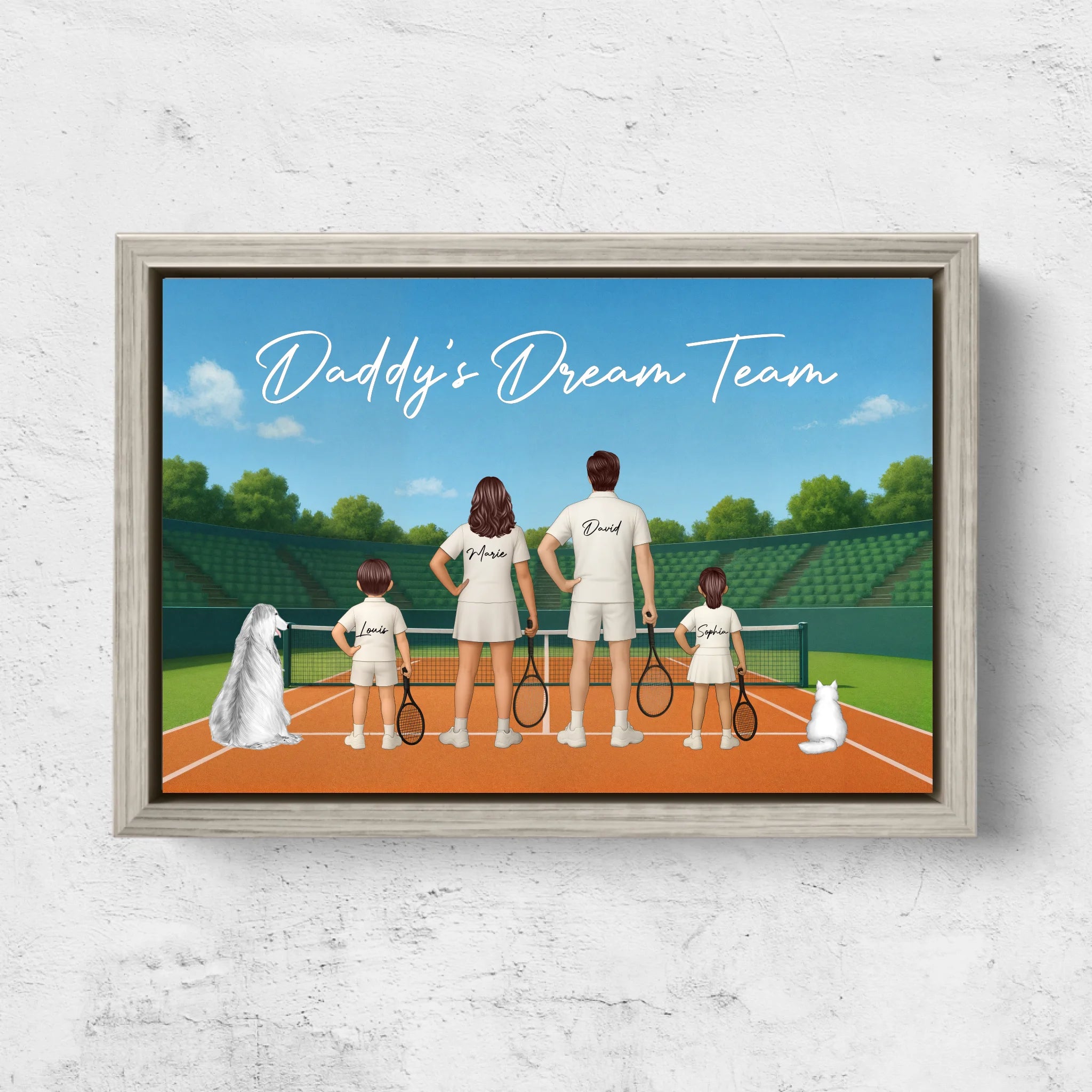 Personalized Canvas "Daddy's dream team – Tennis"