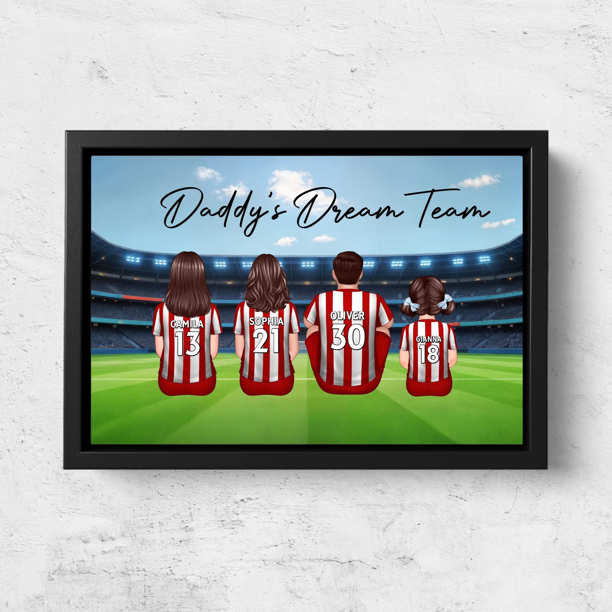 Personalized Canvas "Daddy's dream team – Soccer"