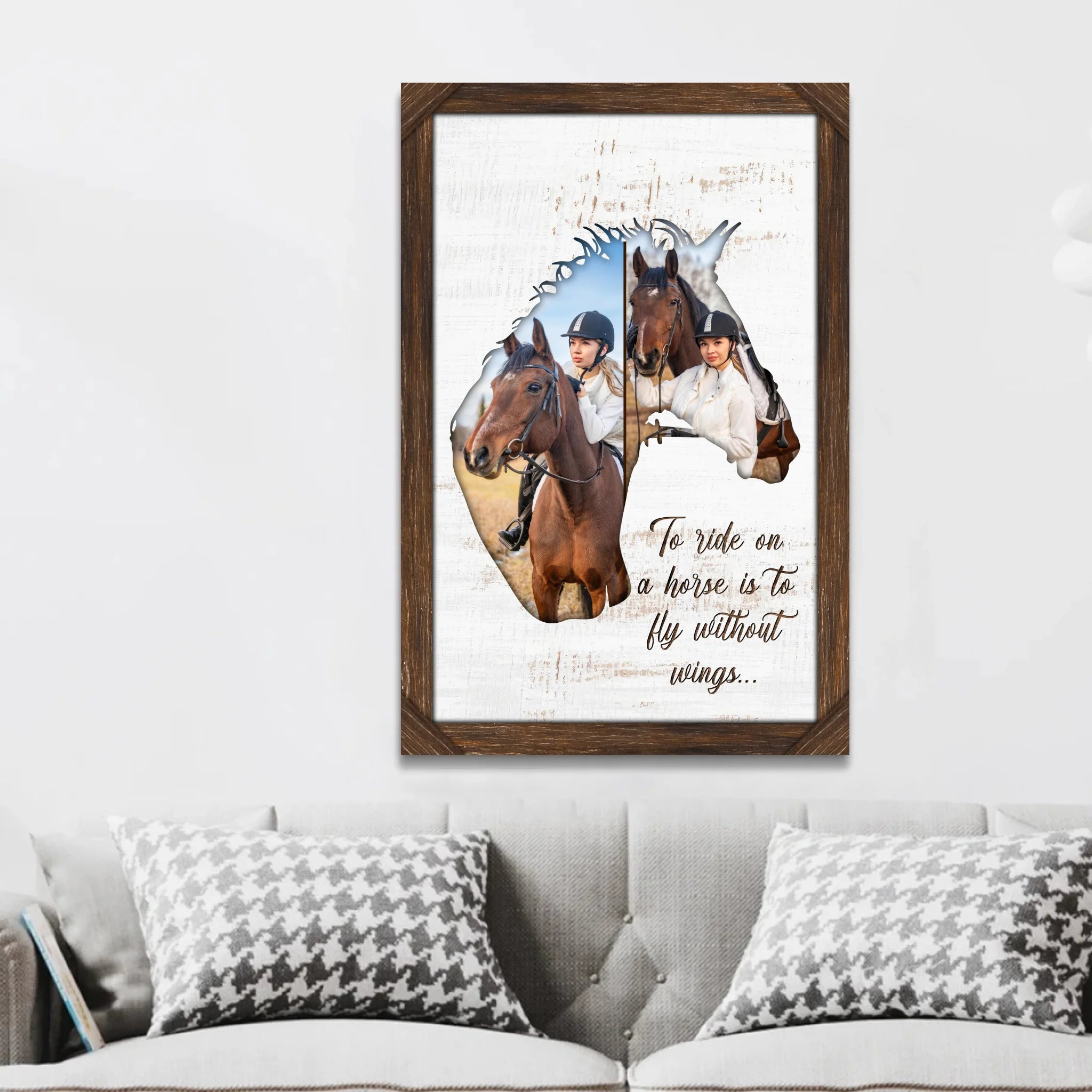 Personalized Canvas "To ride on a horse is to fly without wings"
