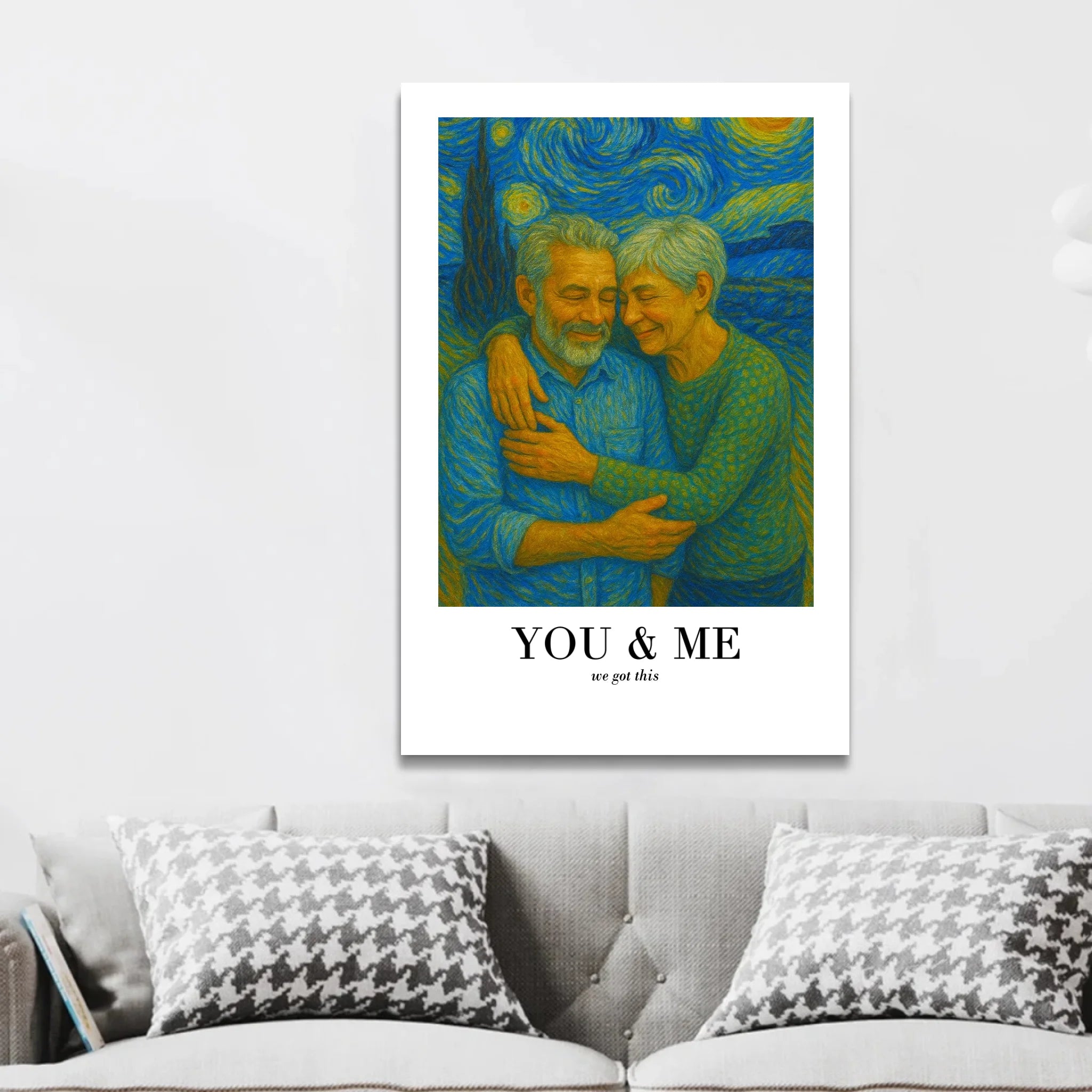 Personalized Canvas – You and Me In Van Gogh Art We Got This