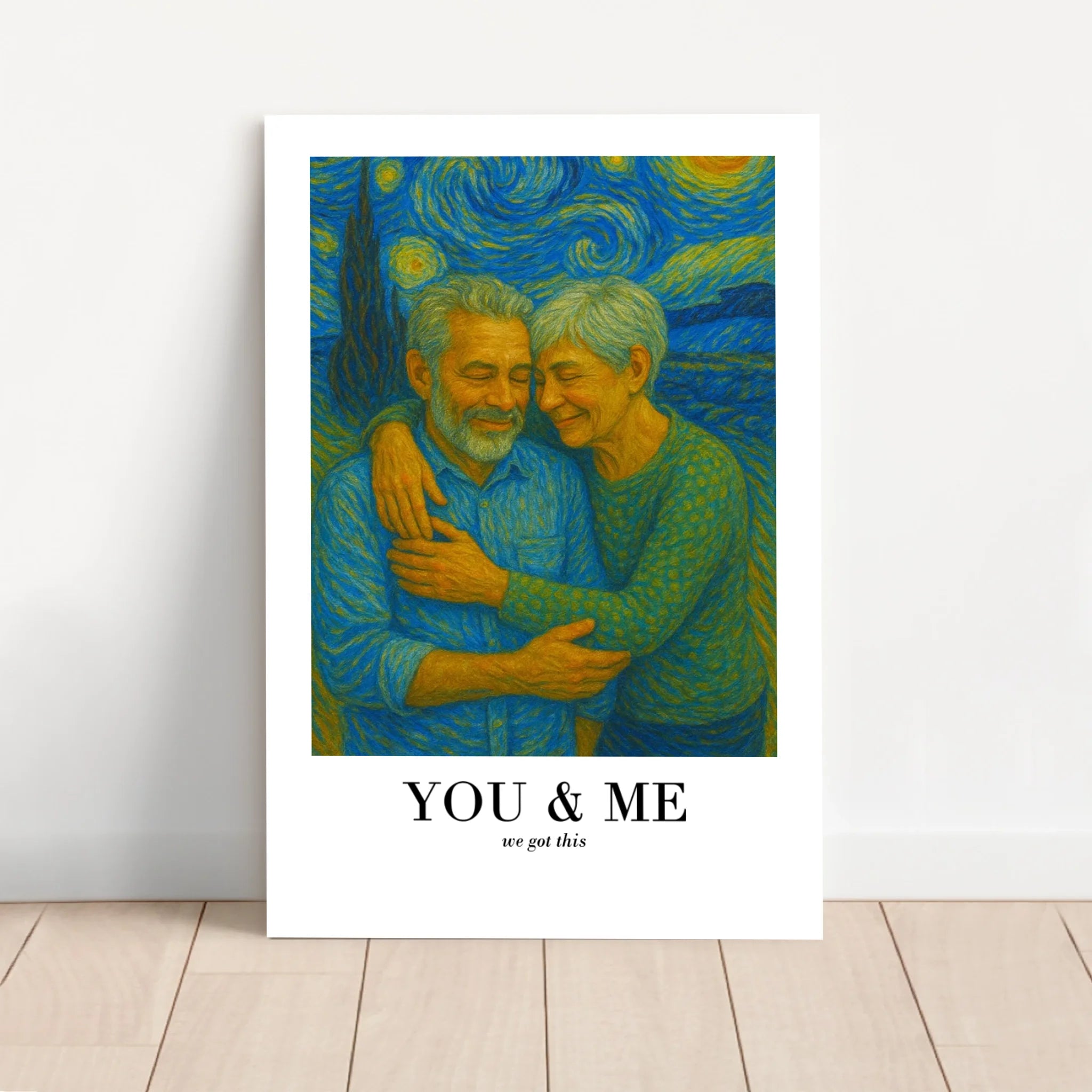 Personalized Canvas – You and Me In Van Gogh Art We Got This