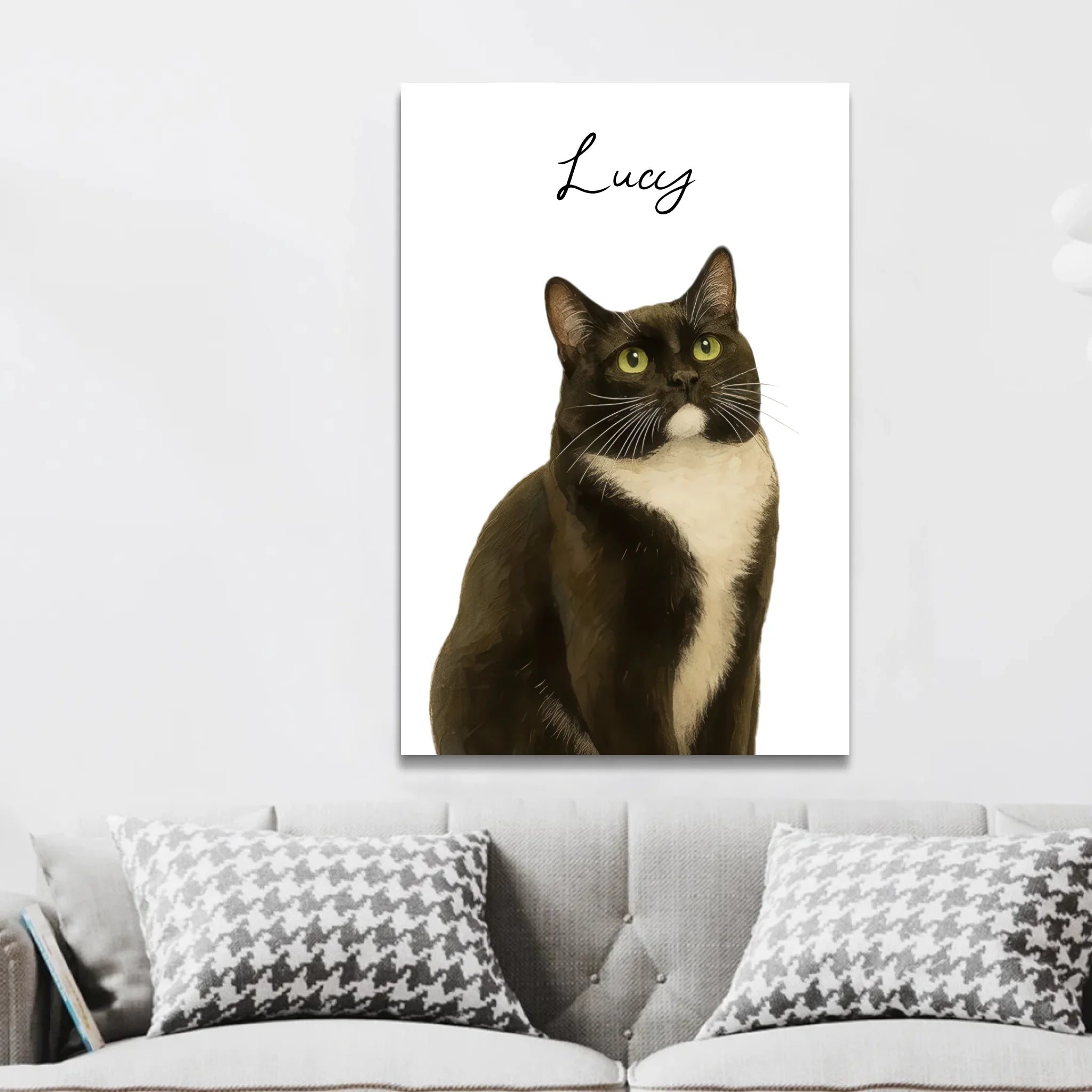 Personalized Canvas – Cat Photo Watercolor