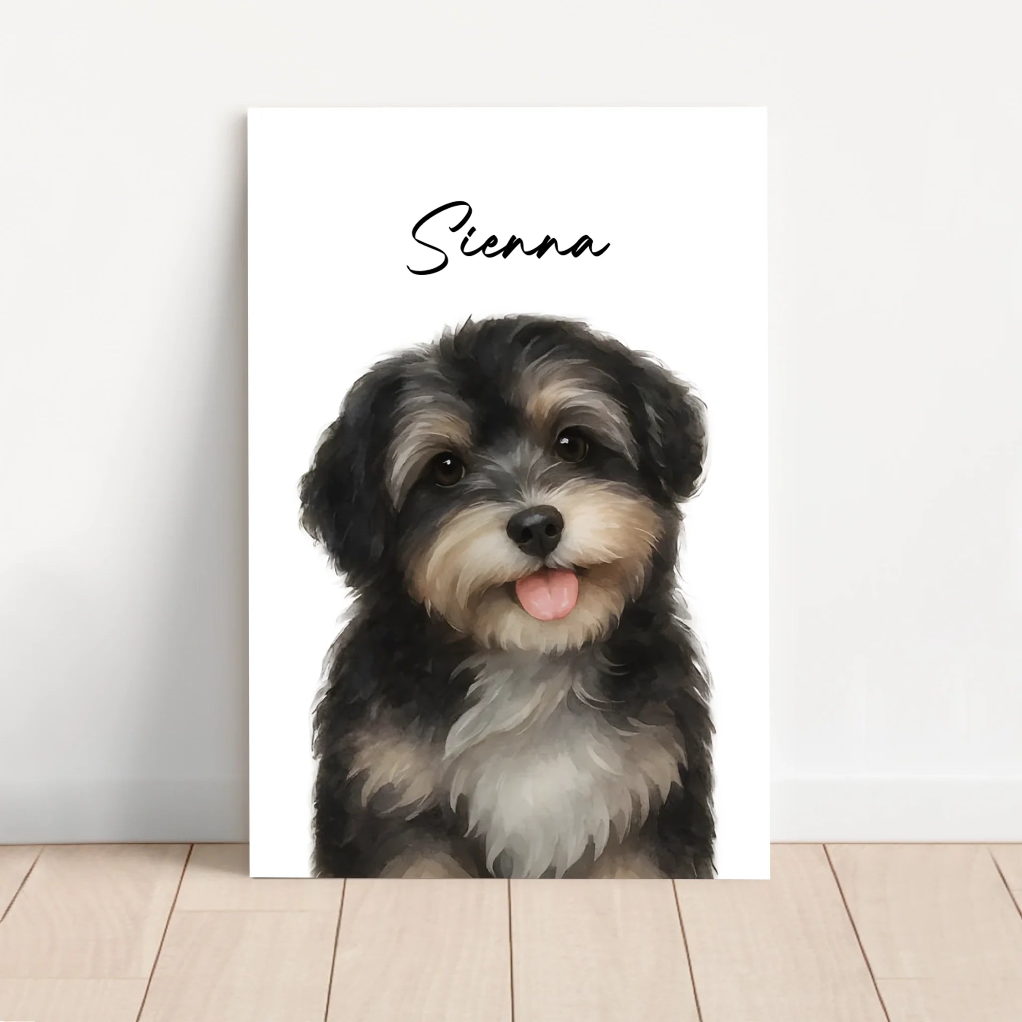 Personalized Canvas – Dog Photo Watercolor