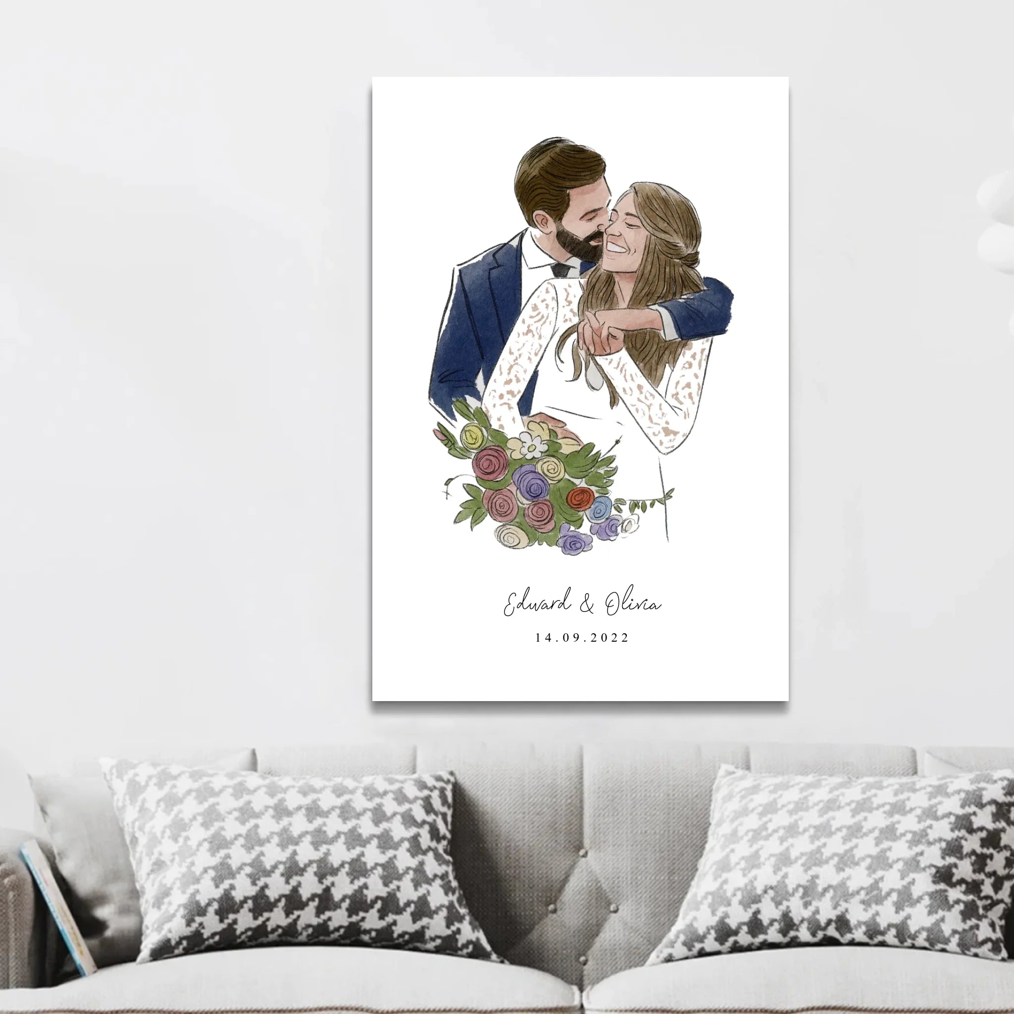 Personalized Canvas – Photo In Water Color Style