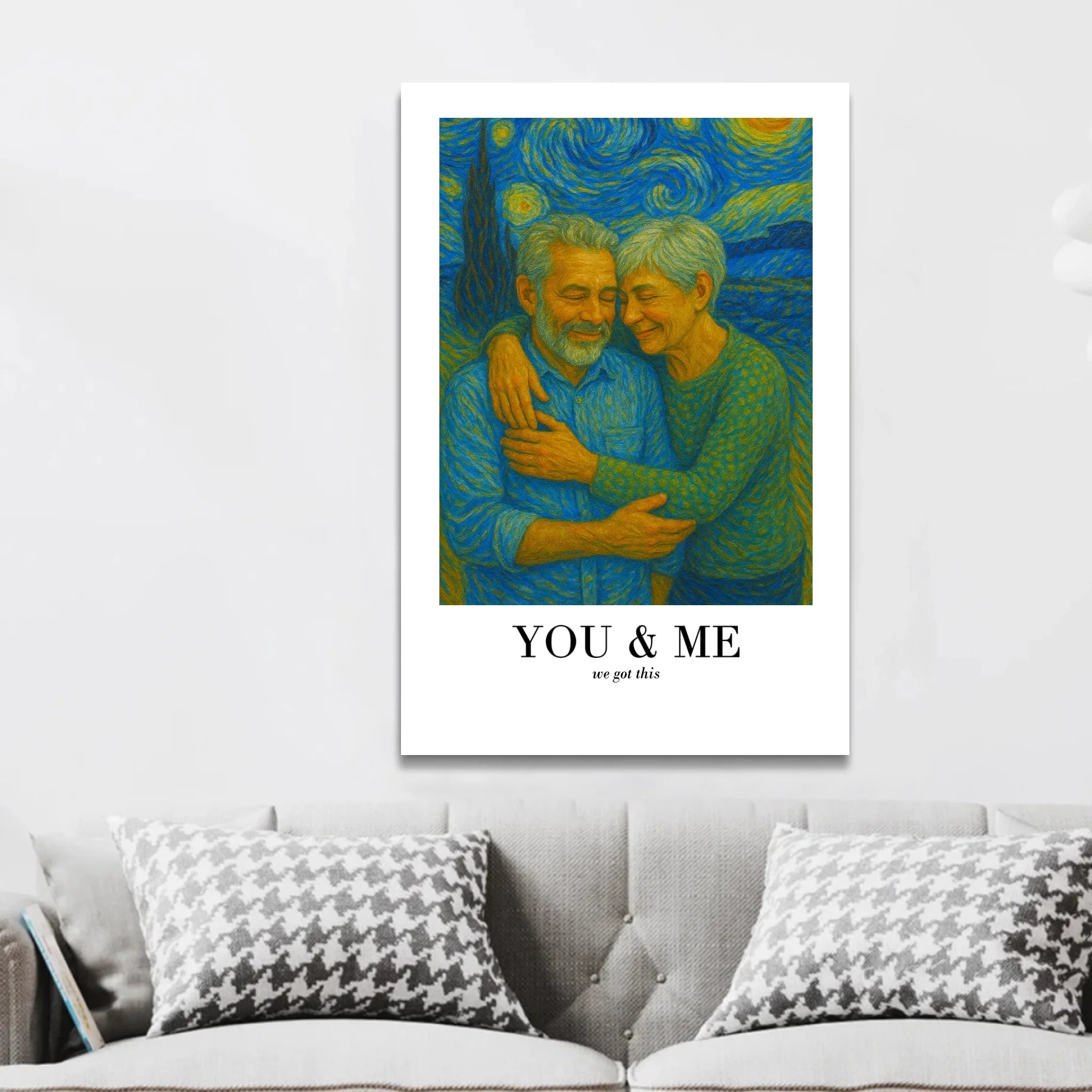Personalized Canvas – You and Me In Van Gogh Art We Got This