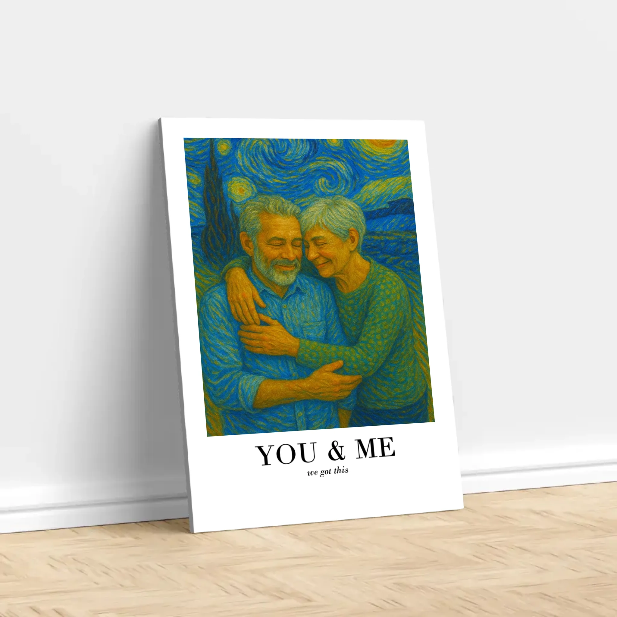 Personalized Canvas – You and Me In Van Gogh Art We Got This