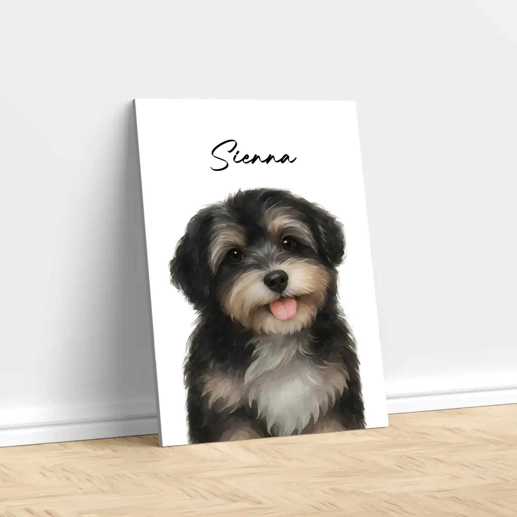 Personalized Canvas – Dog Photo Watercolor