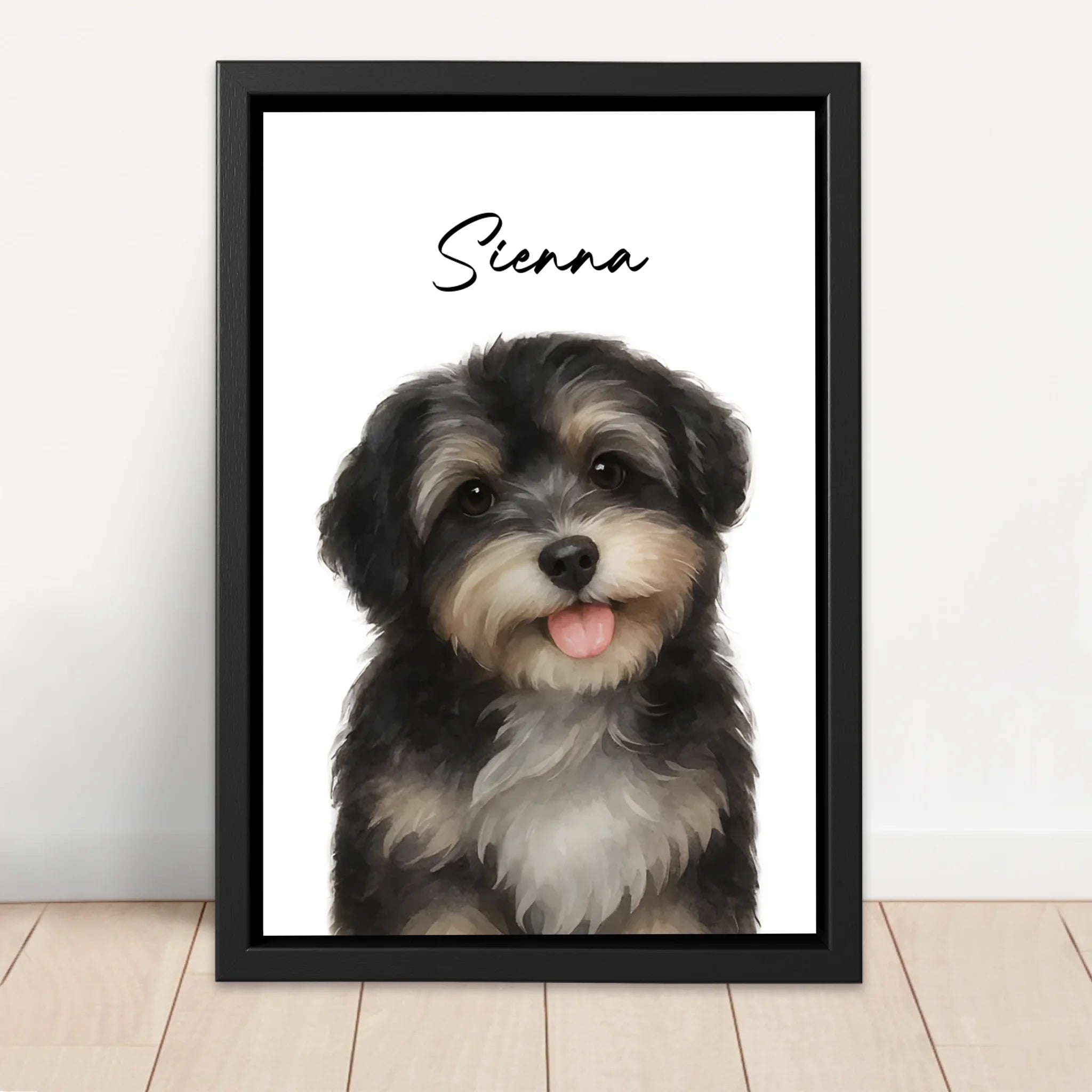 Personalized Canvas – Dog Photo Watercolor