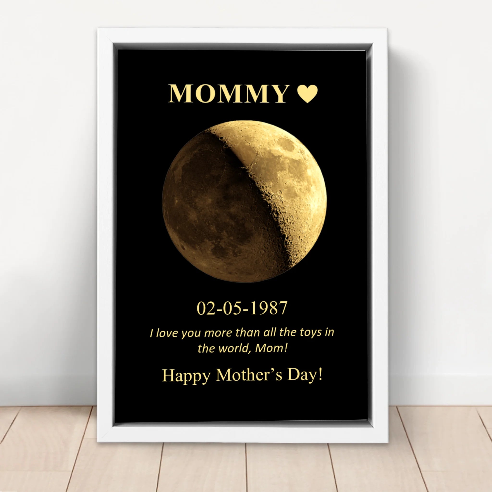 Personalized Canvas "Moon Phase For Mom And Dad"