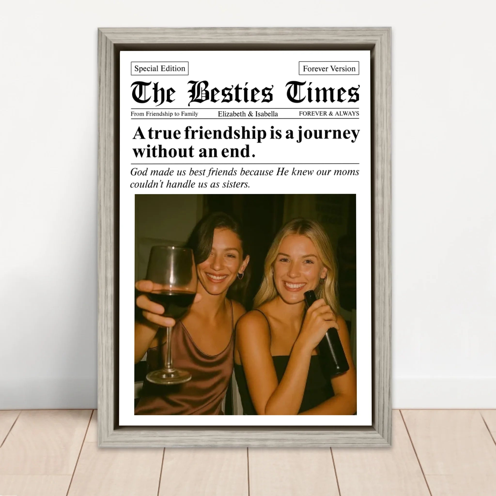 Personalized Canvas – Newspaper The BFF Times