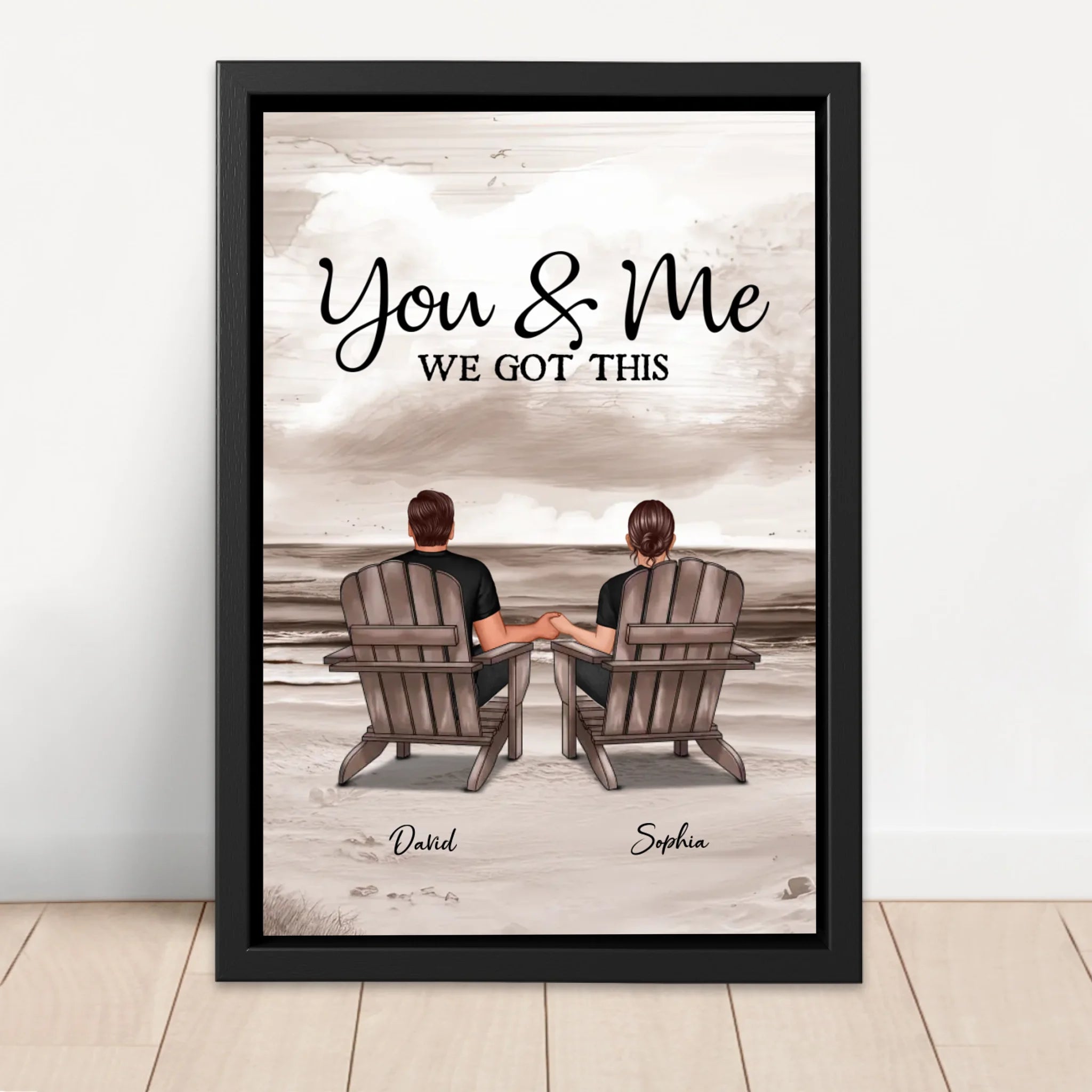 Personalized Canvas – You and me, we got this - vertical