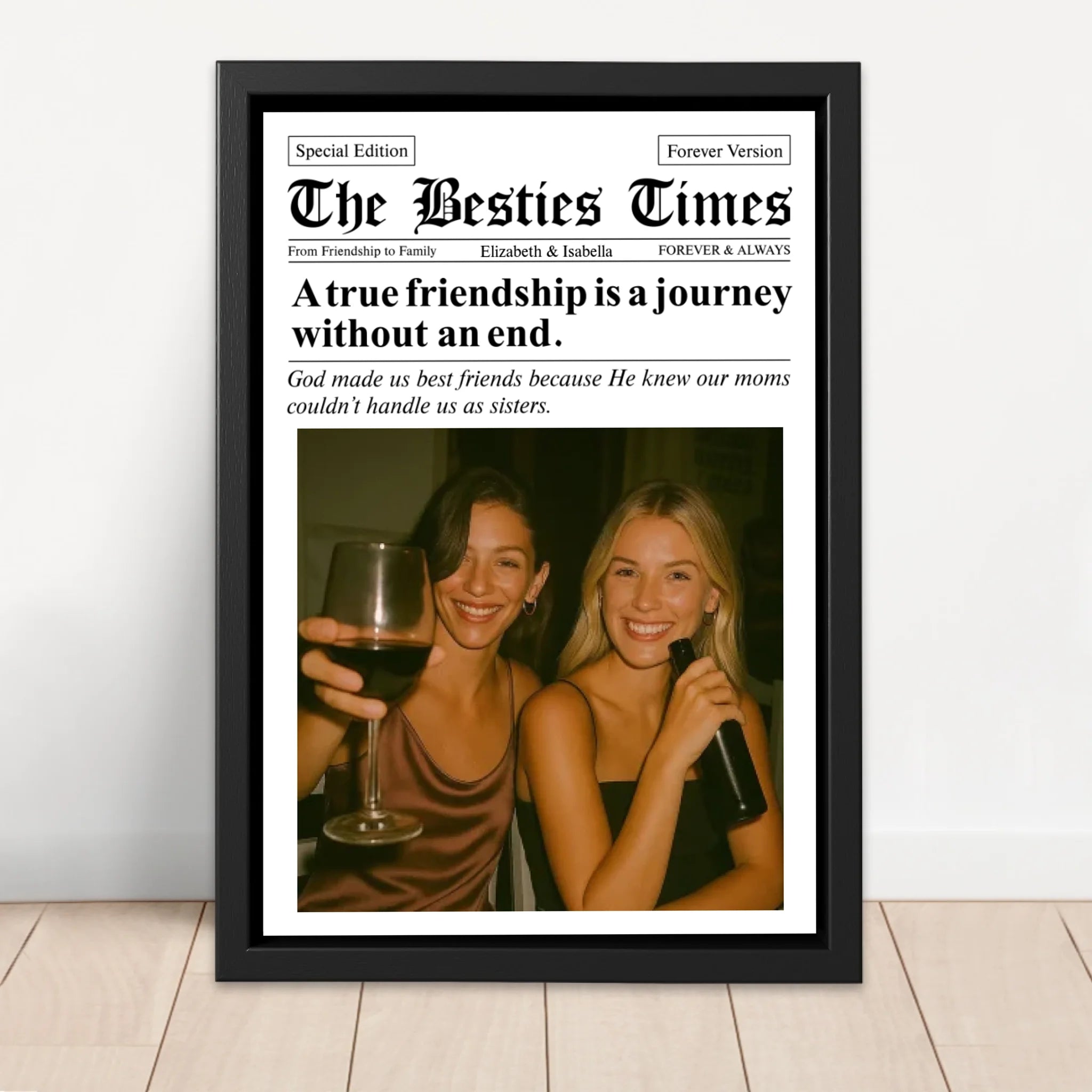 Personalized Canvas – Newspaper The BFF Times