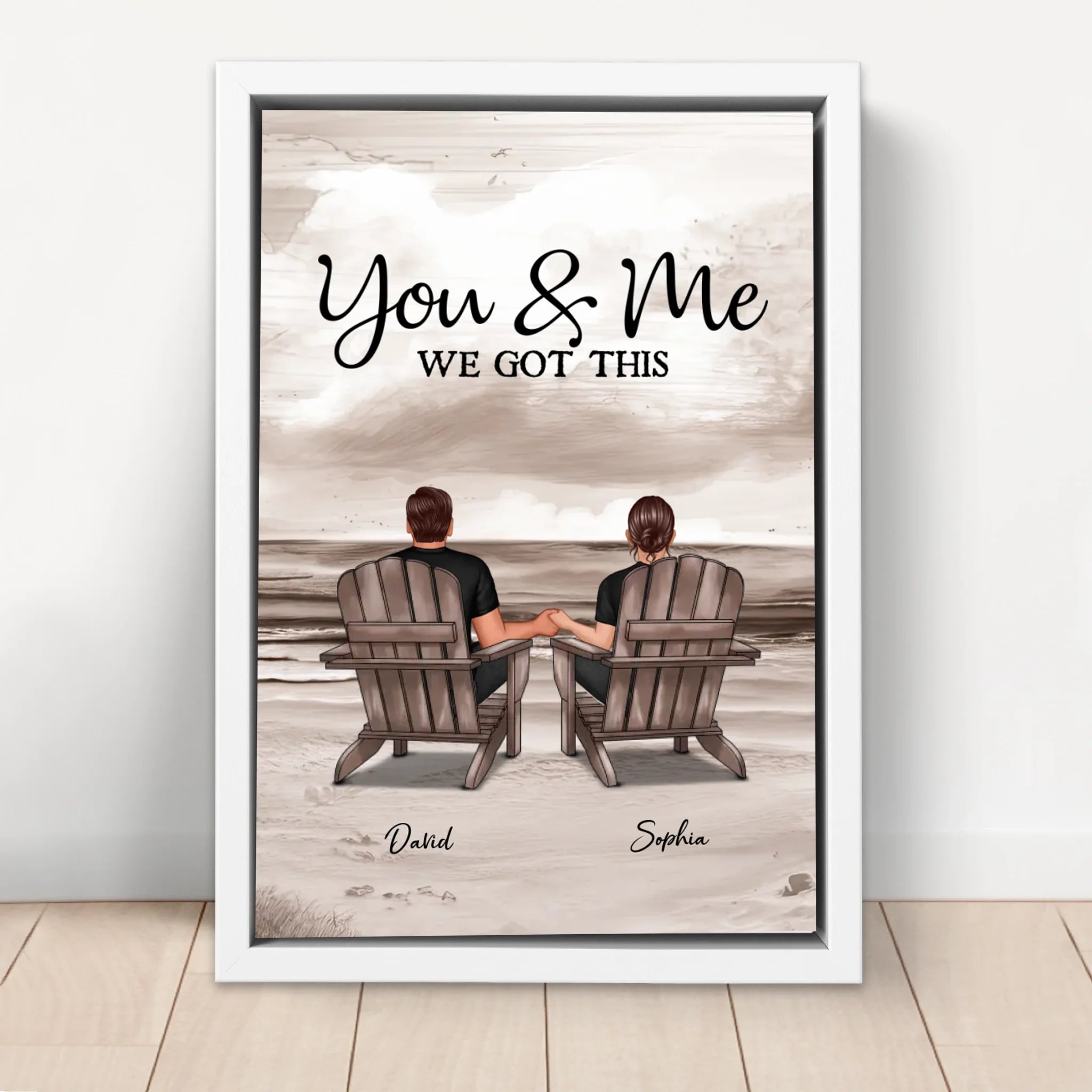 Personalized Canvas – You and me, we got this - vertical