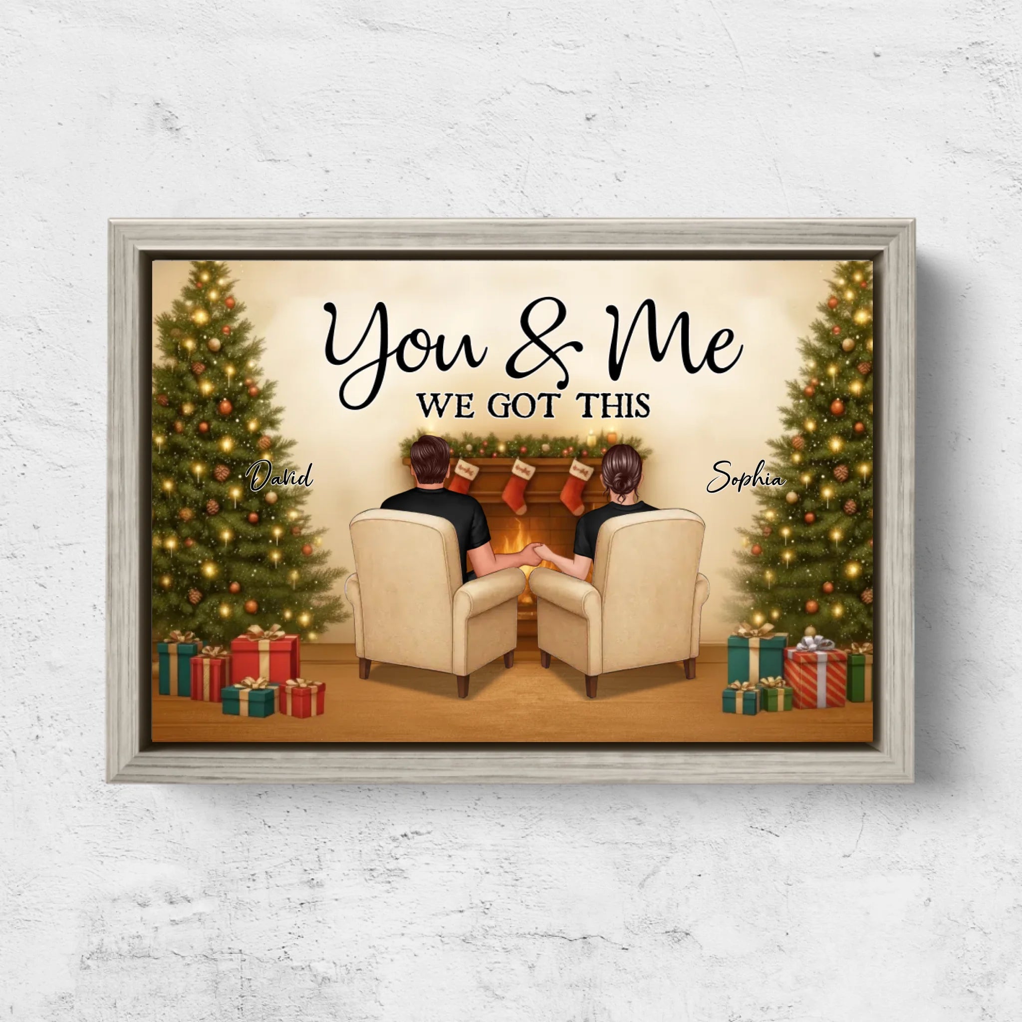 Personalized Canvas – You and me, we got this Christmas