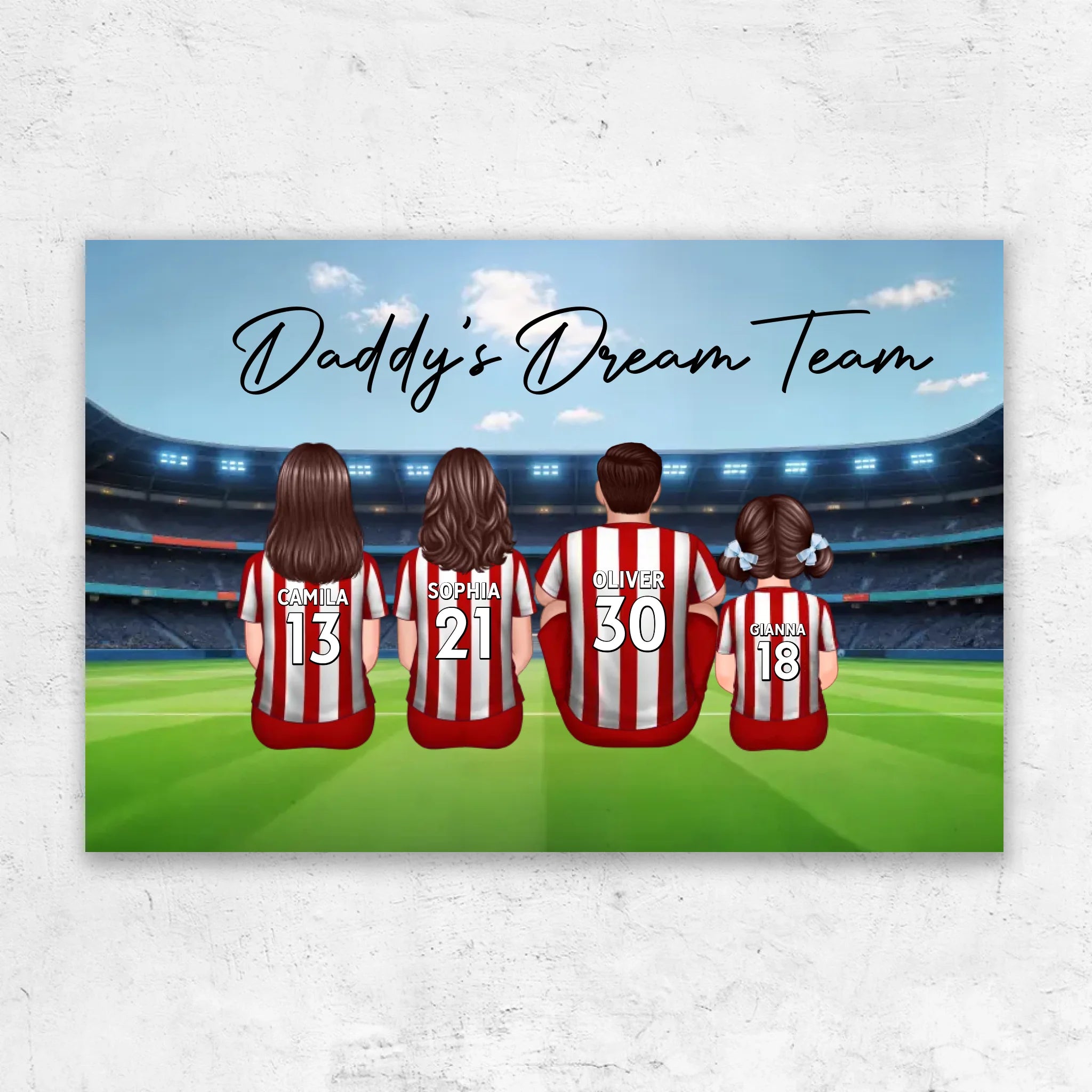 Personalized Canvas "Daddy's dream team – Soccer"