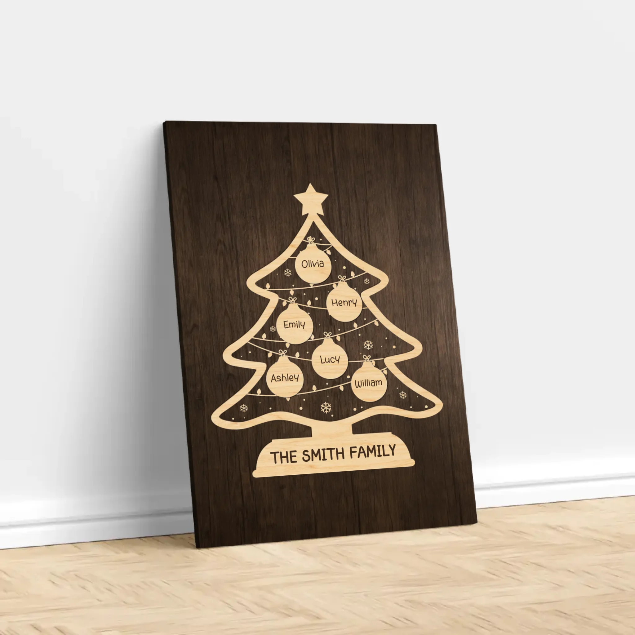 Personalized Canvas – Family Holiday Tree