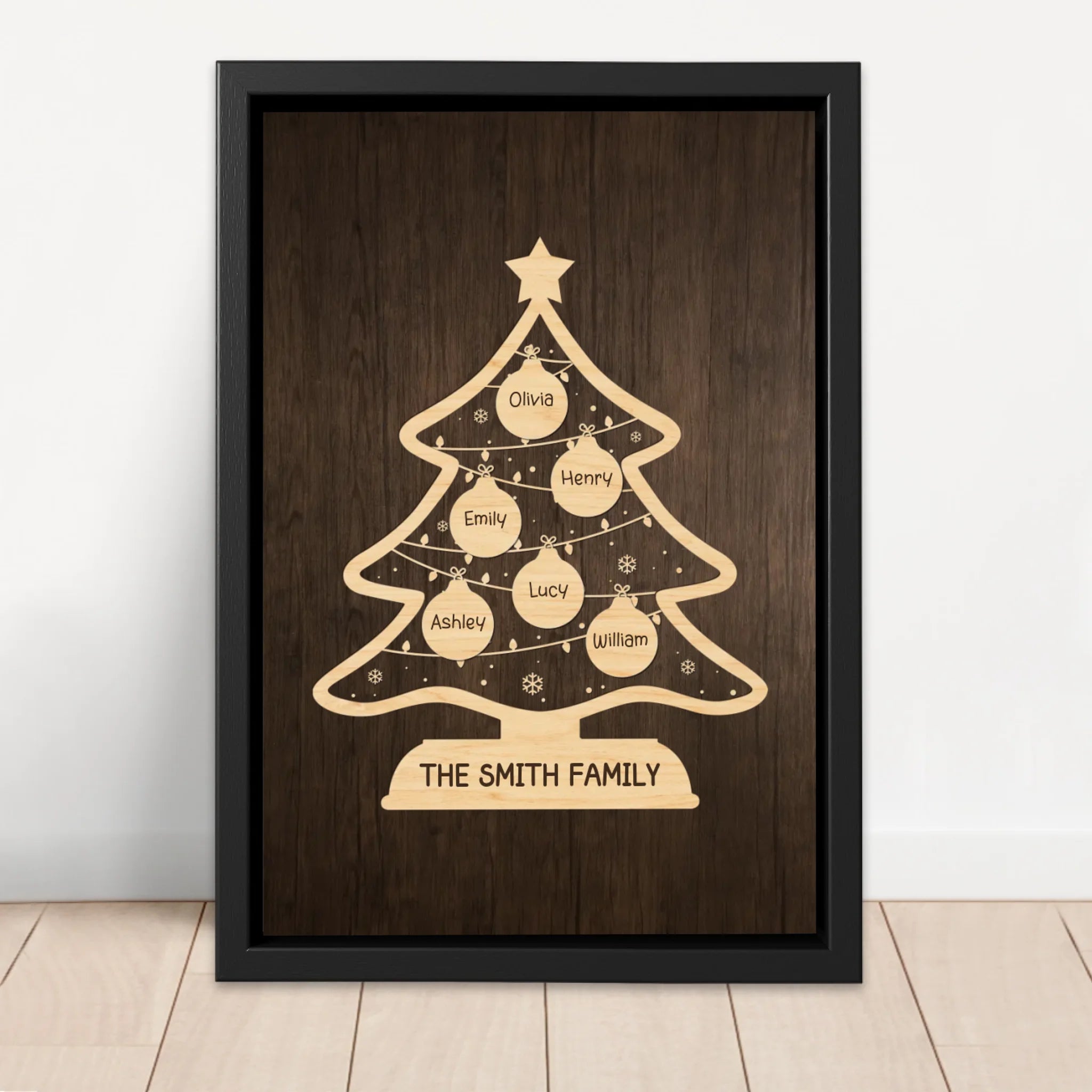Personalized Canvas – Family Holiday Tree