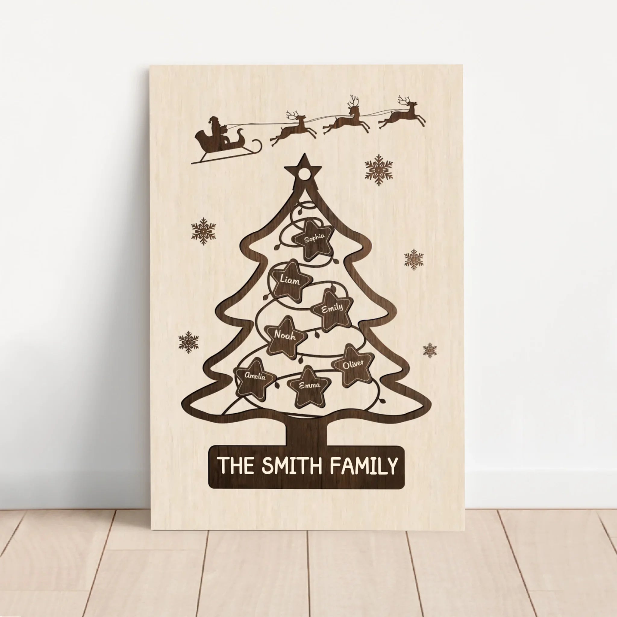 Personalized Canvas – Family Christmas Tree