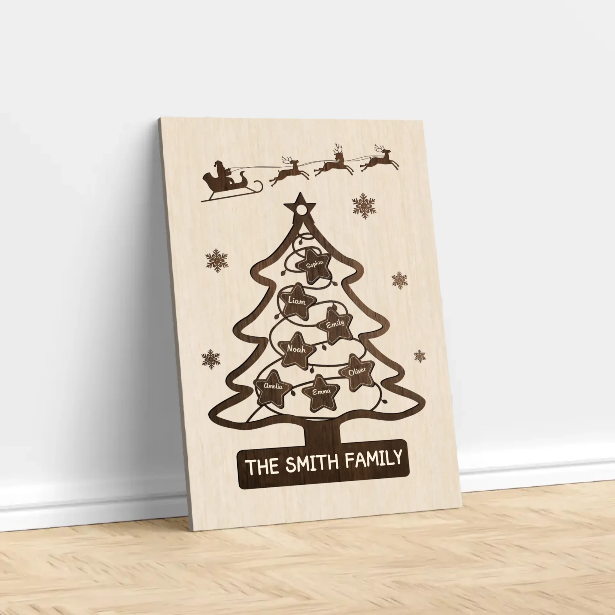 Personalized Canvas – Family Christmas Tree
