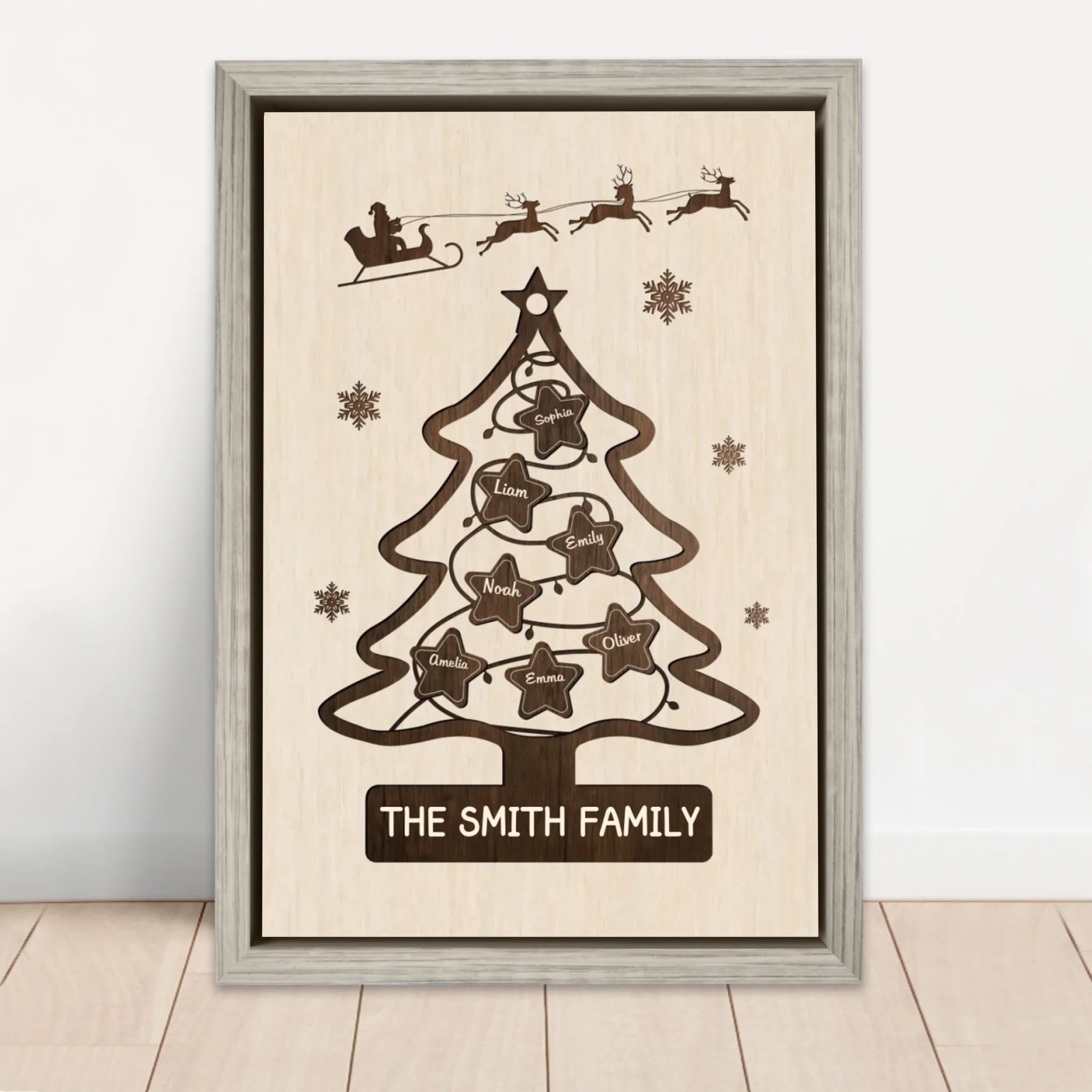 Personalized Canvas – Family Christmas Tree