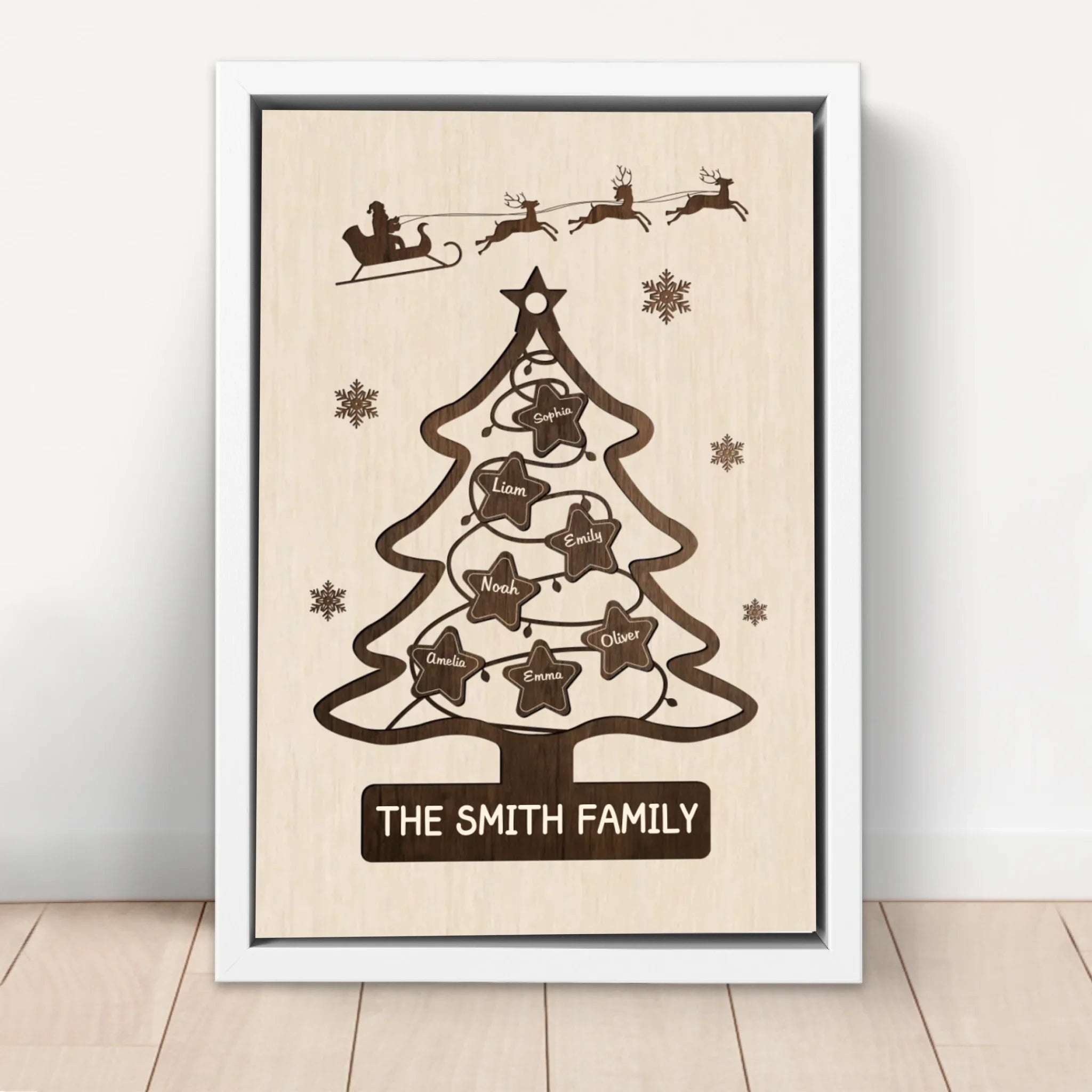 Personalized Canvas – Family Christmas Tree