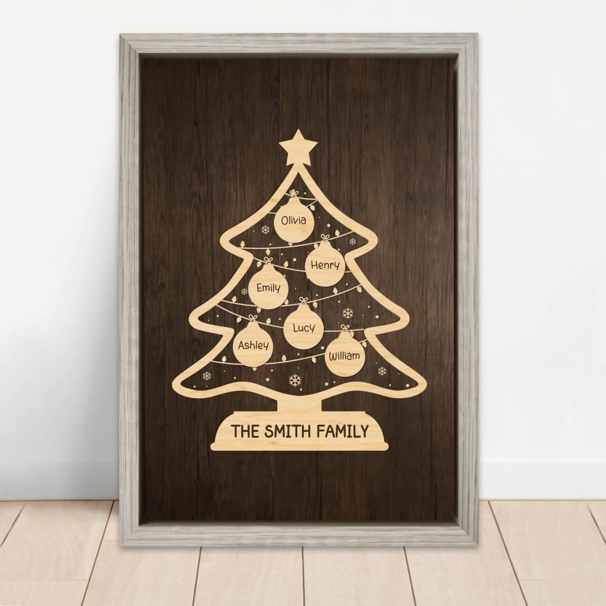 Personalized Canvas – Family Holiday Tree