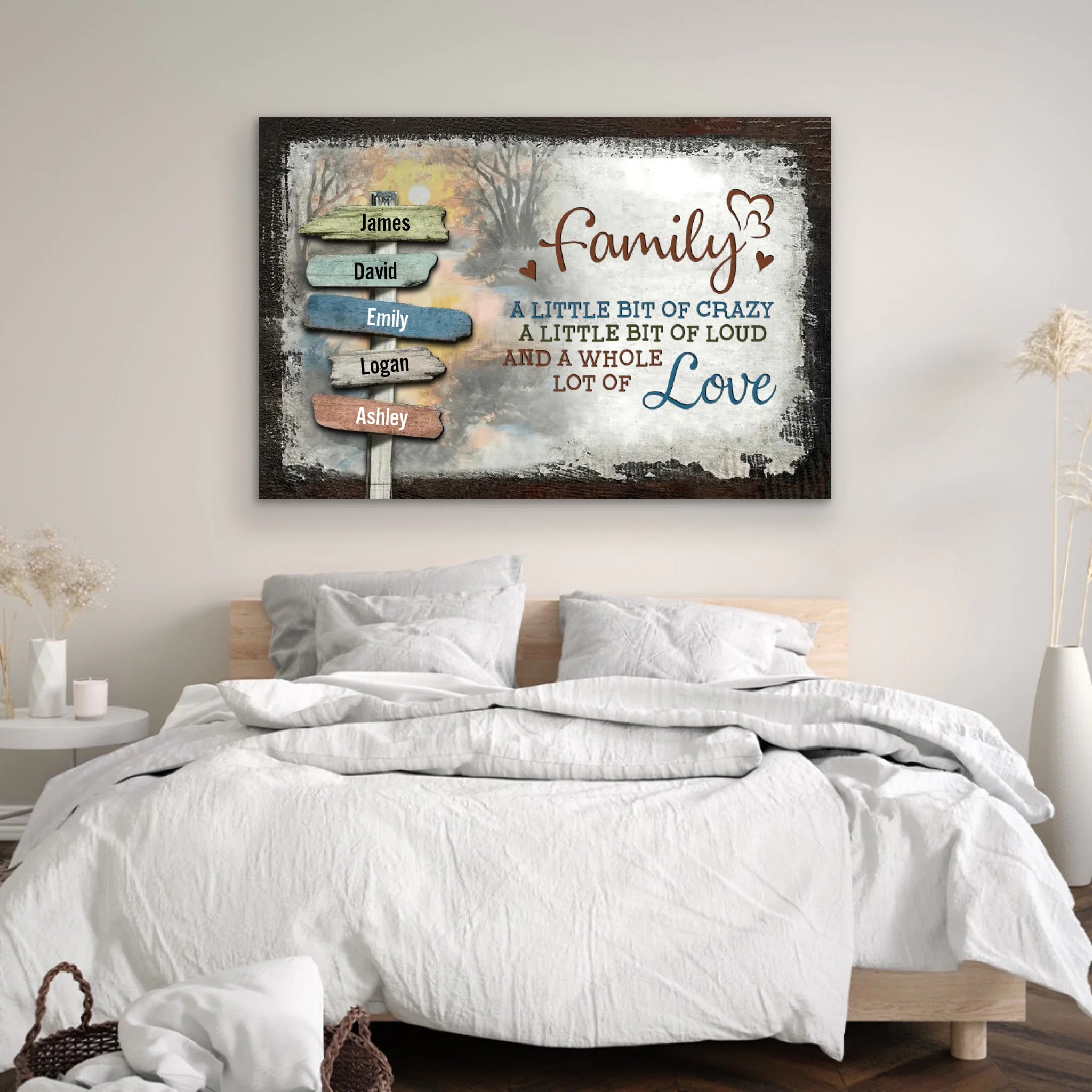 Personalized Canvas – Family Vintage Sunset