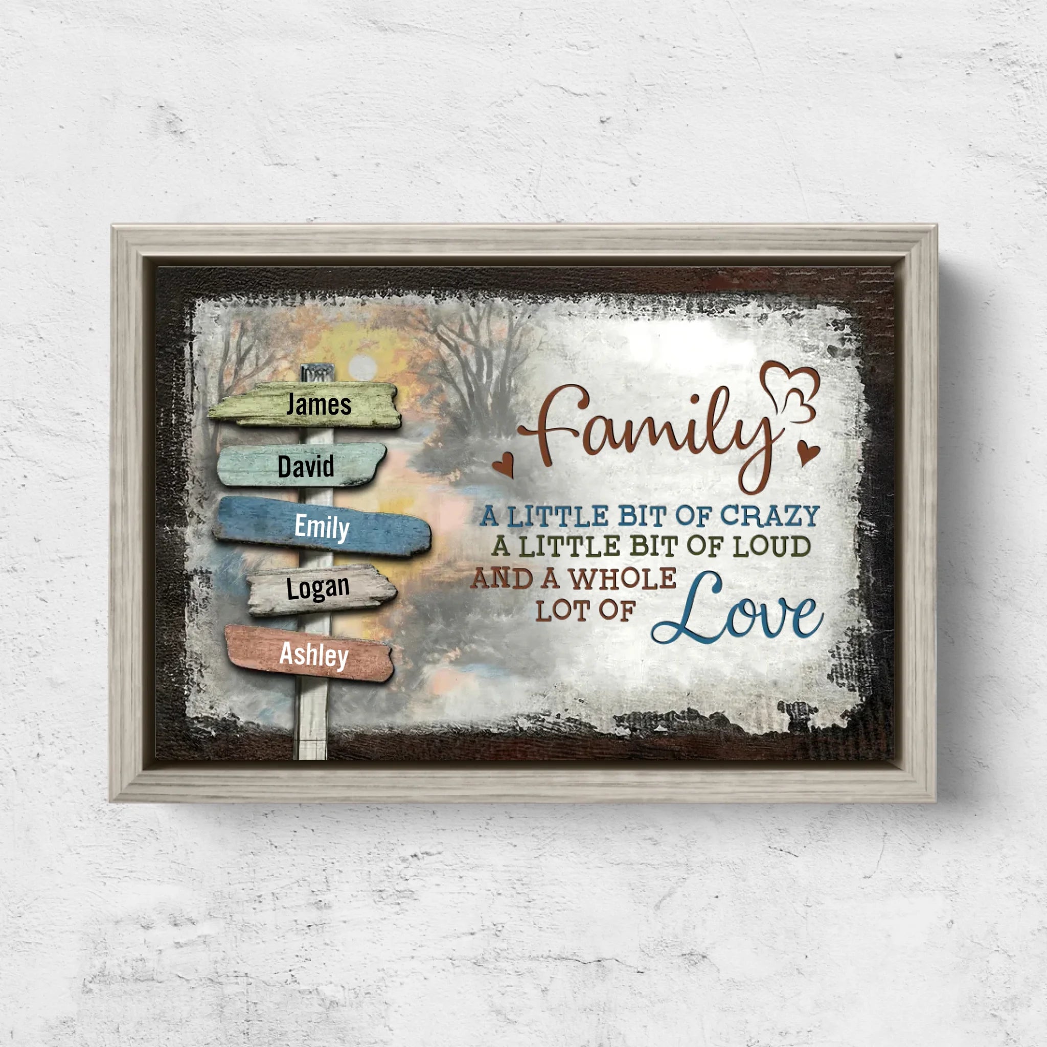 Personalized Canvas – Family Vintage Sunset