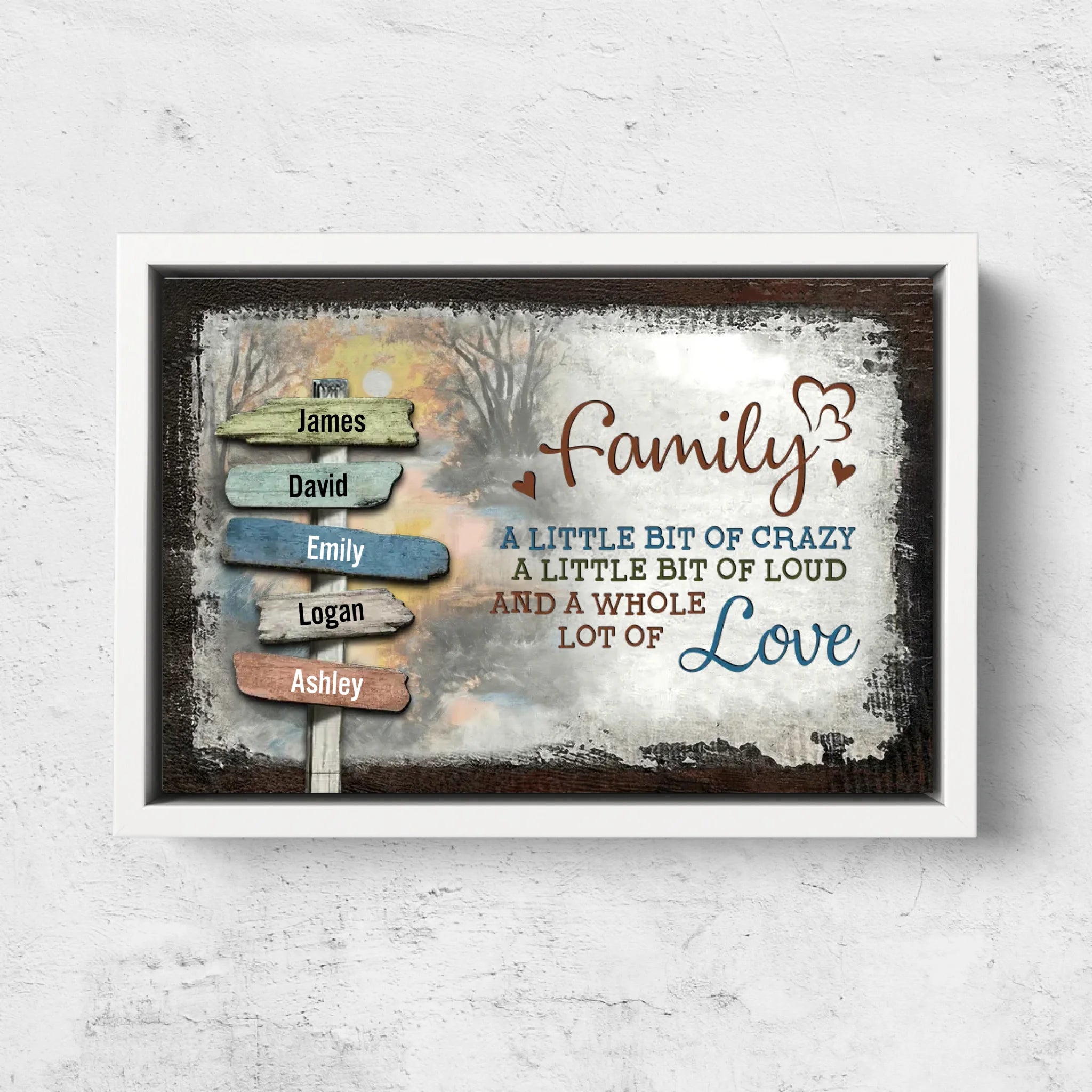 Personalized Canvas – Family Vintage Sunset