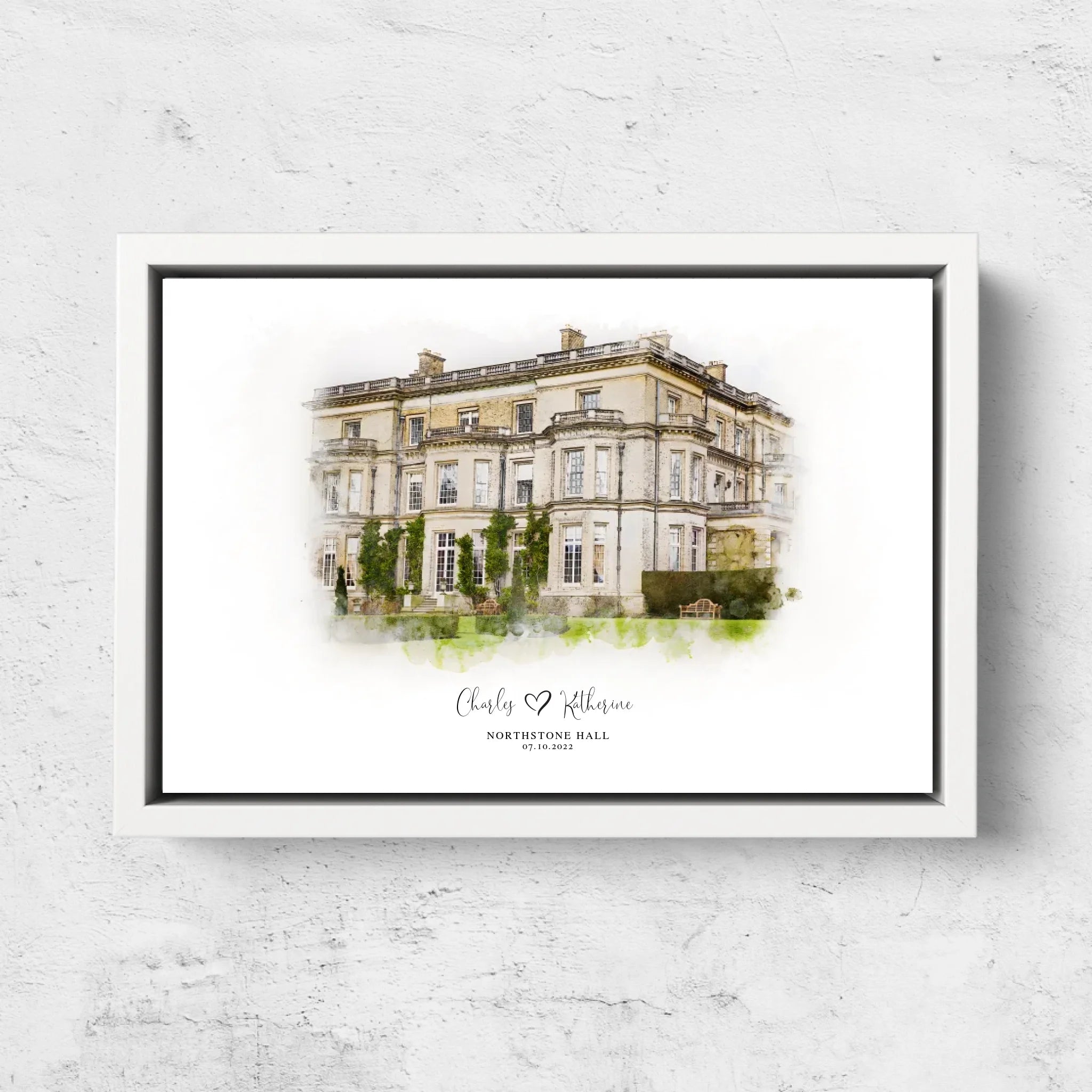 Personalized Canvas – Wedding Venue Sketch