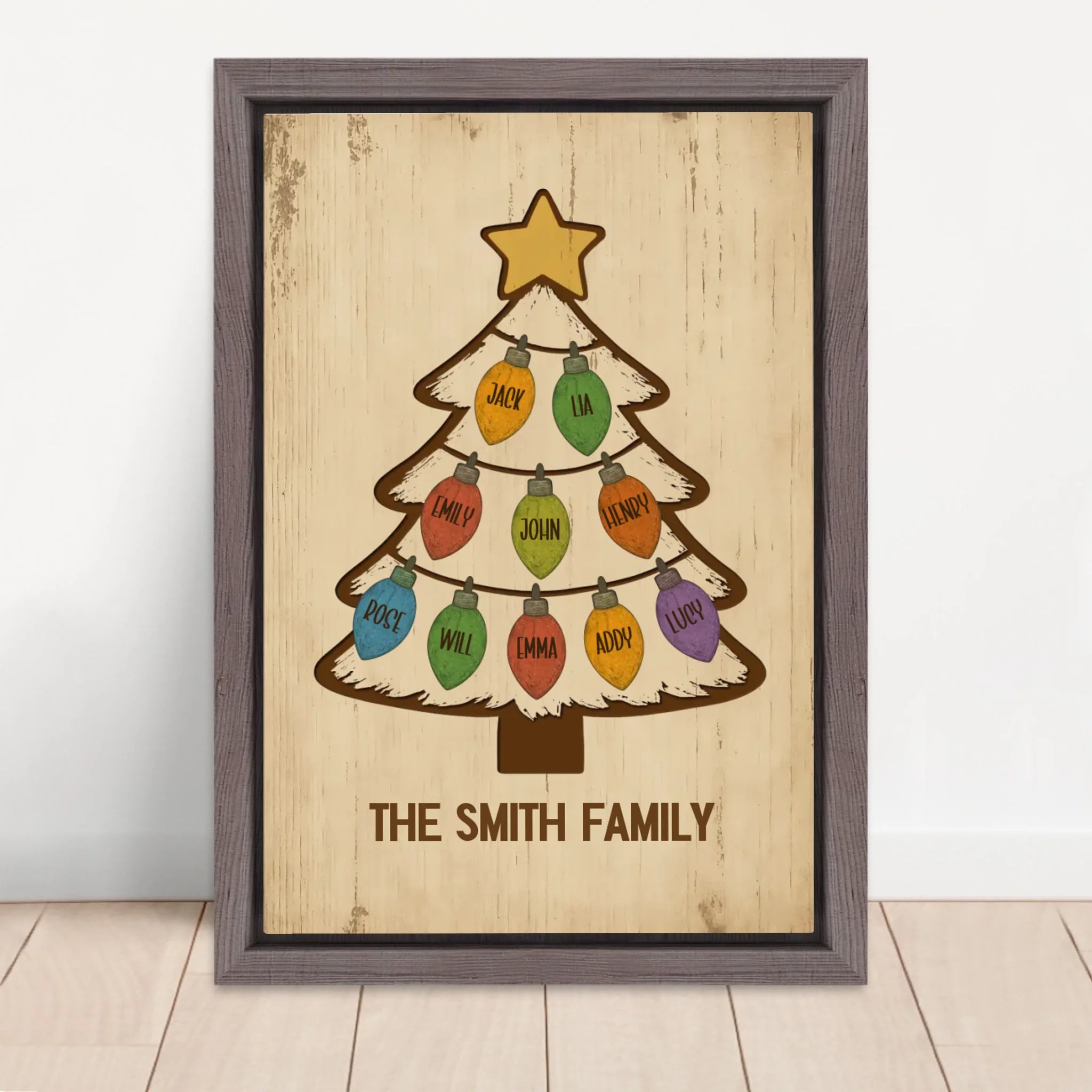 Vertical Framed  Canvas-Oak 2026