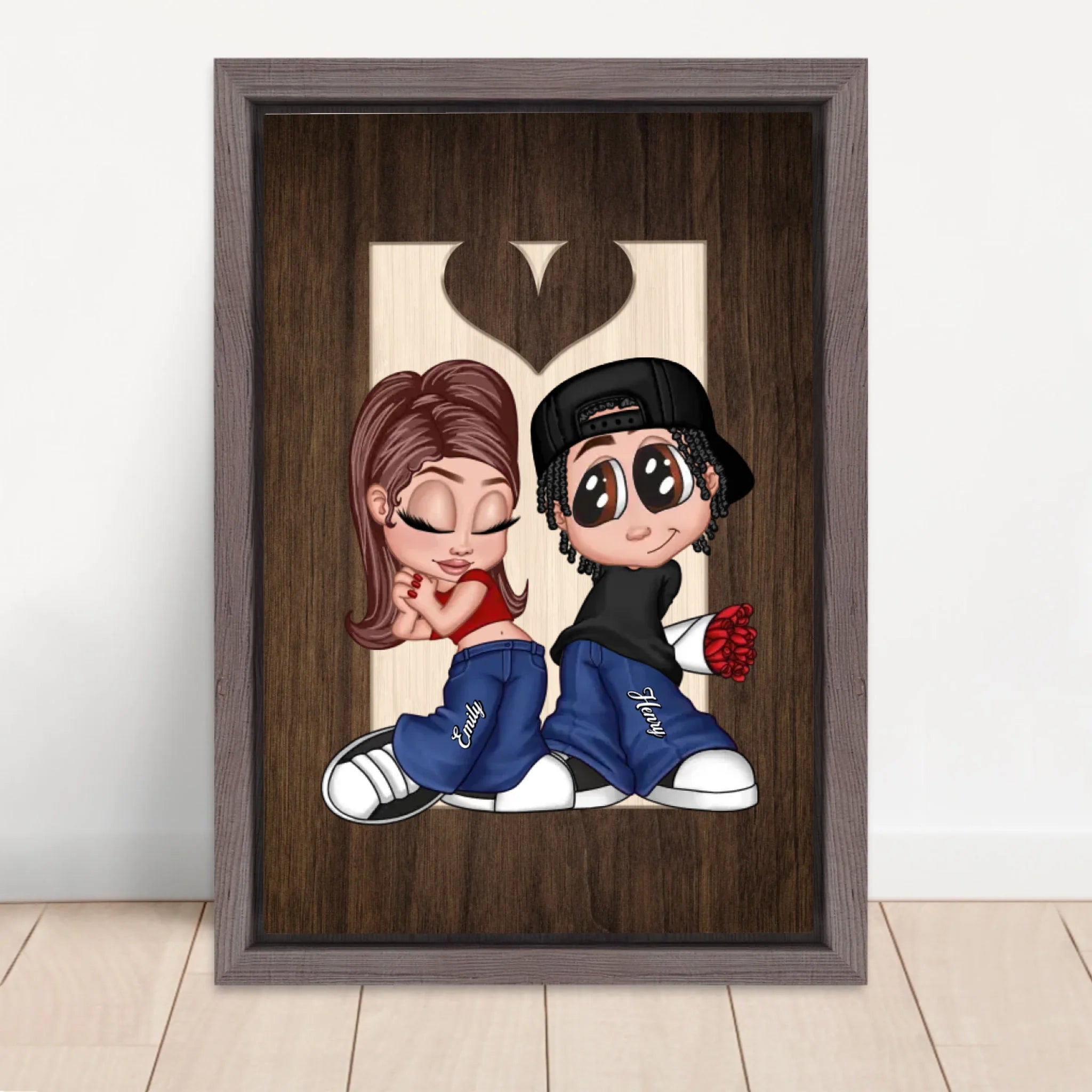 Vertical Framed  Canvas-Oak 2026