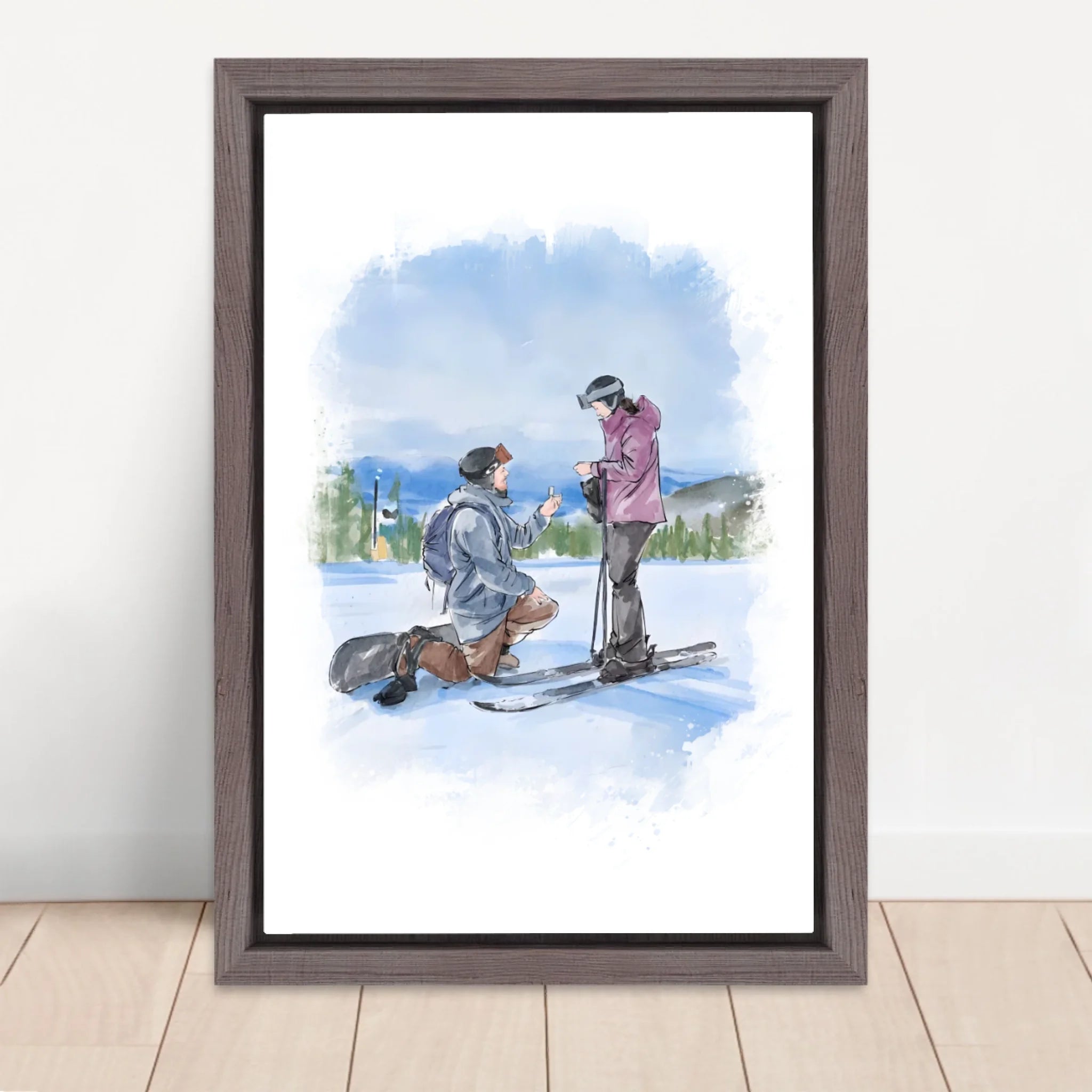 Vertical Framed  Canvas-Oak 2026