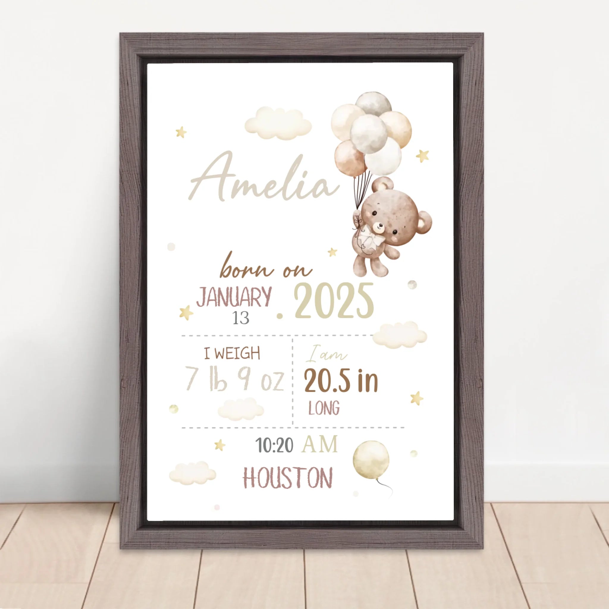 Vertical Framed  Canvas-Oak 2026