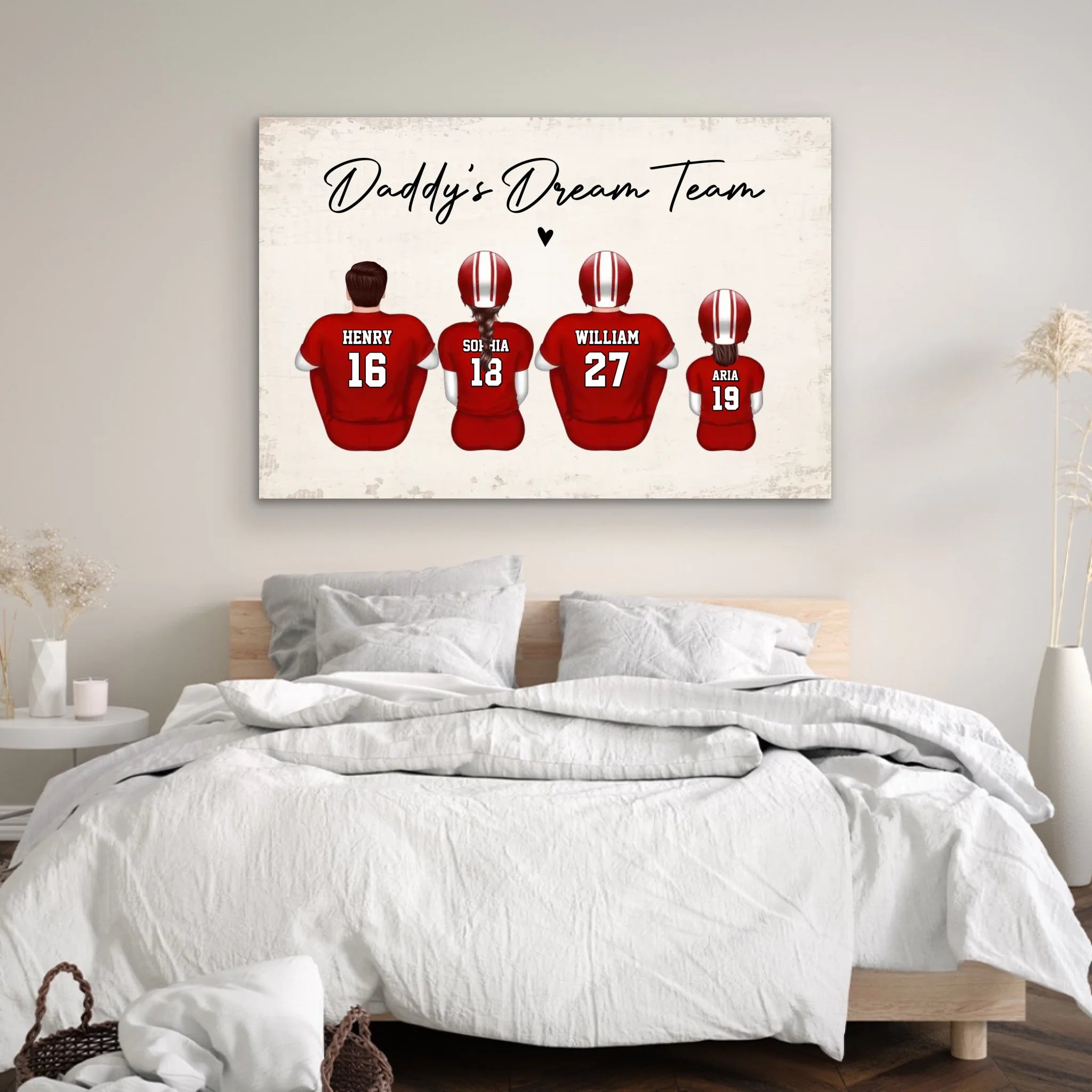 Personalized Canvas "Daddy's dream team – Football"