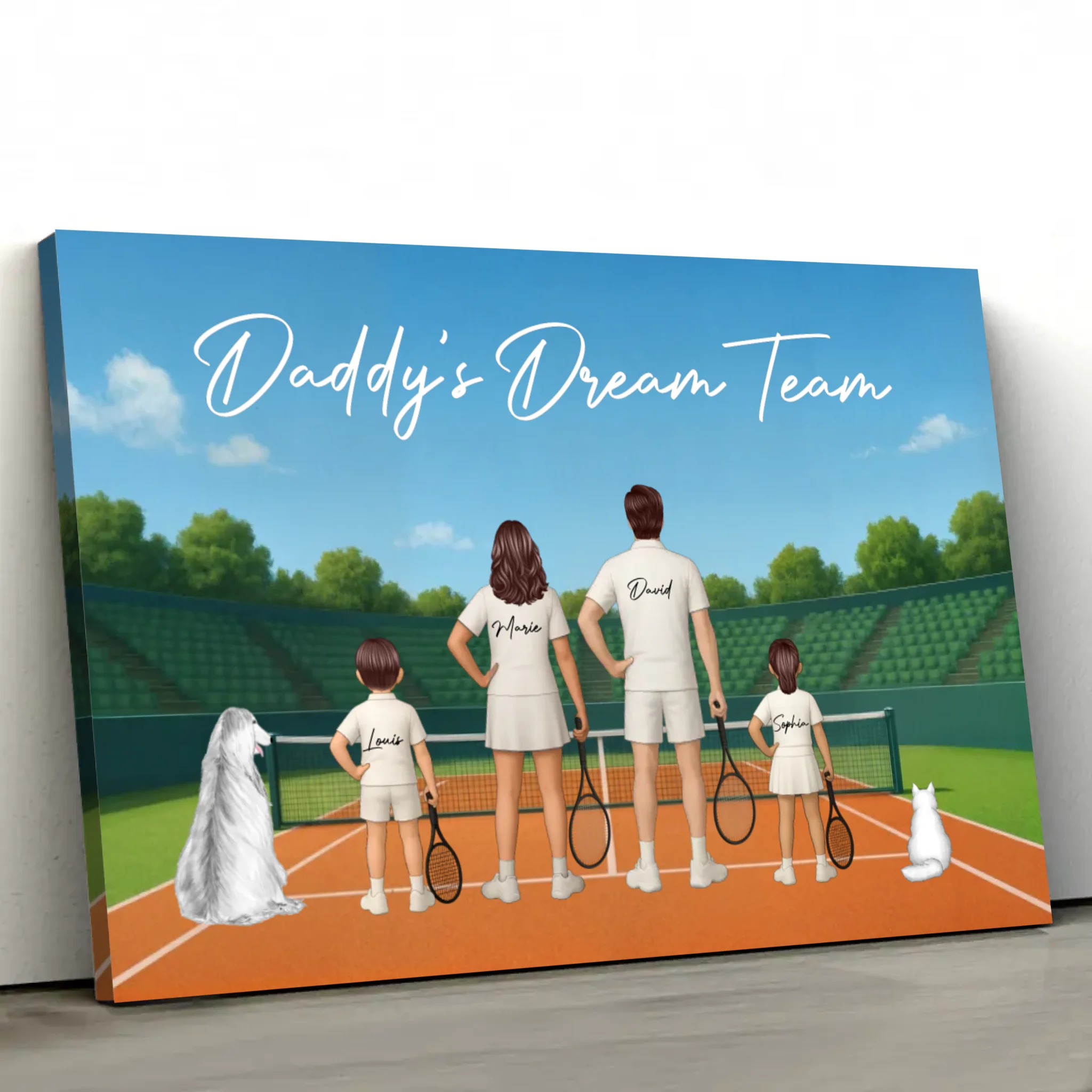 Personalized Canvas "Daddy's dream team – Tennis"