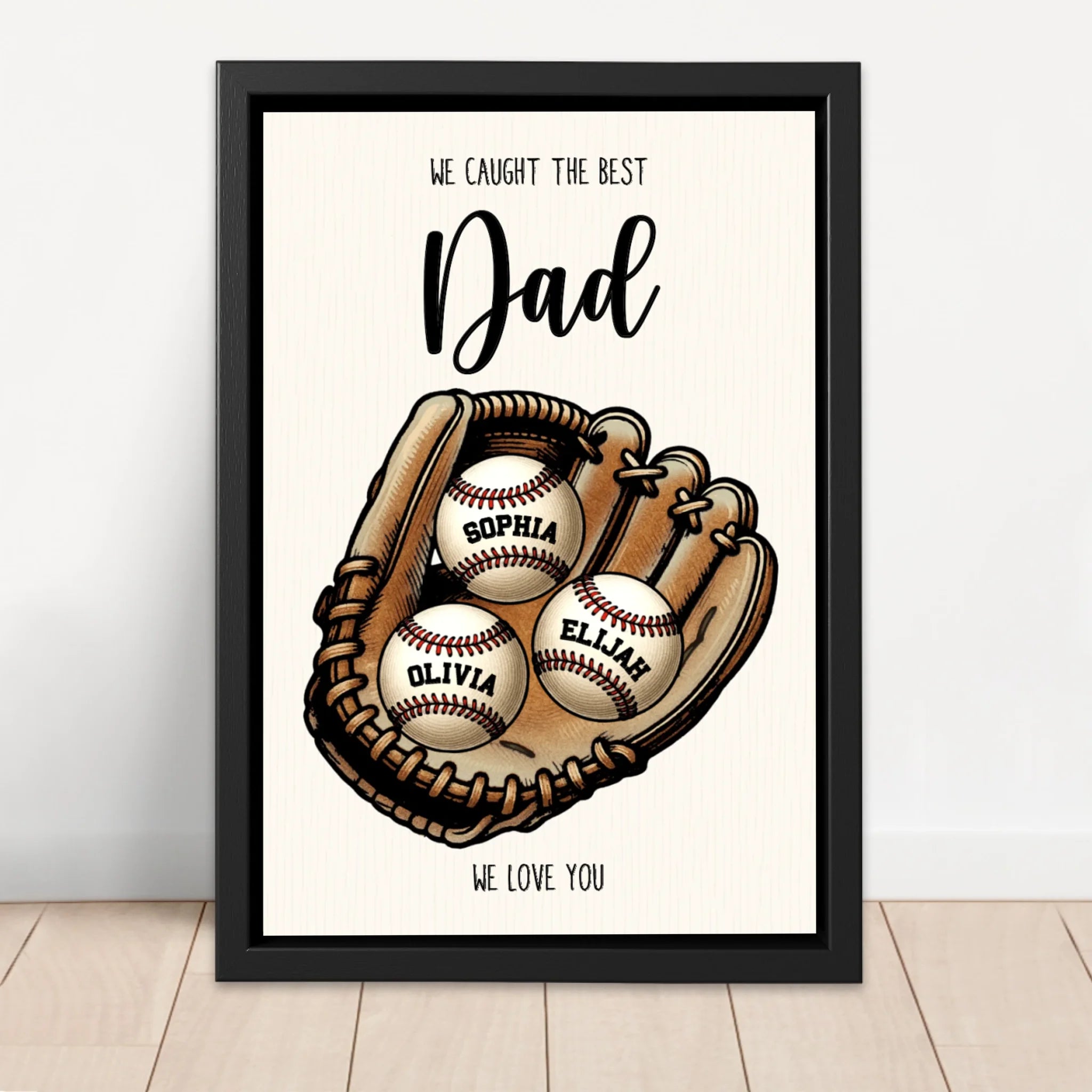Personalized Canvas "We caught the best Dad or Mom"