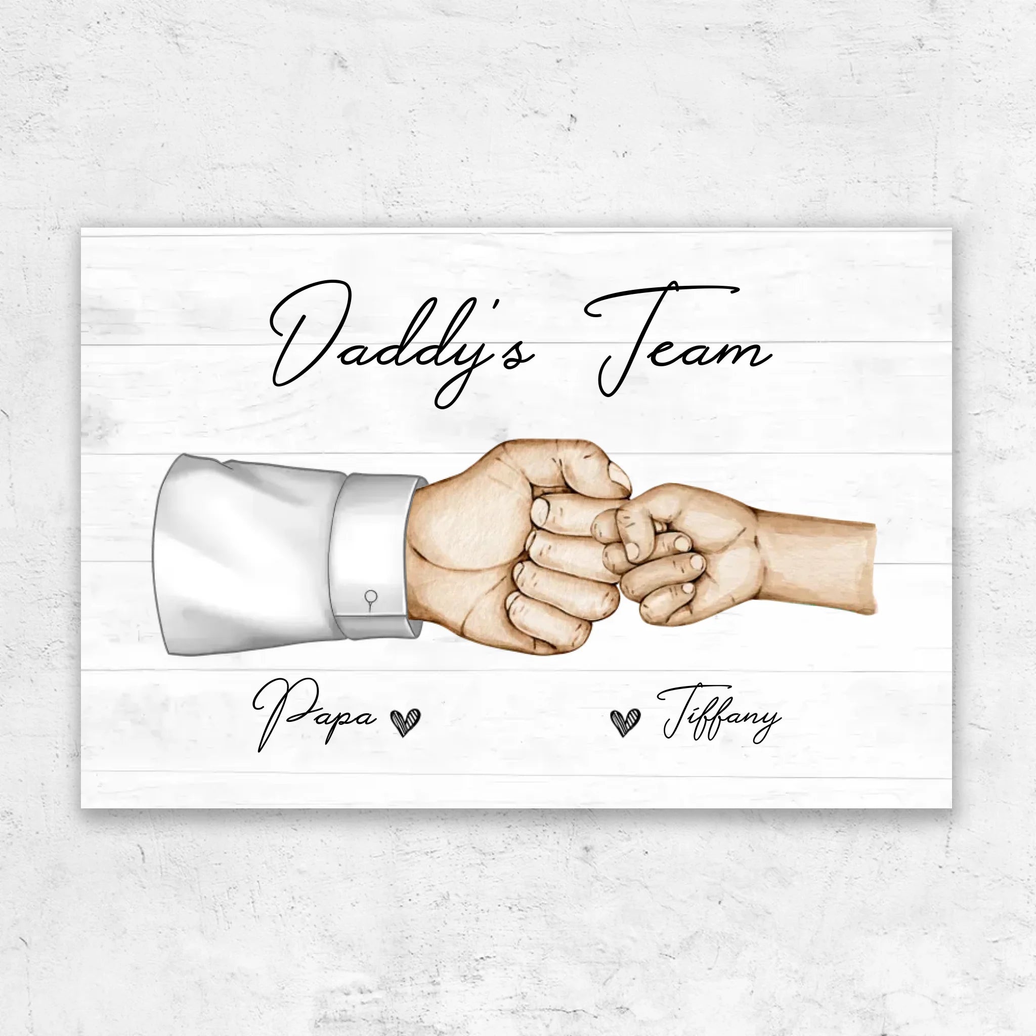 Personalized Canvas "Daddy's Team"