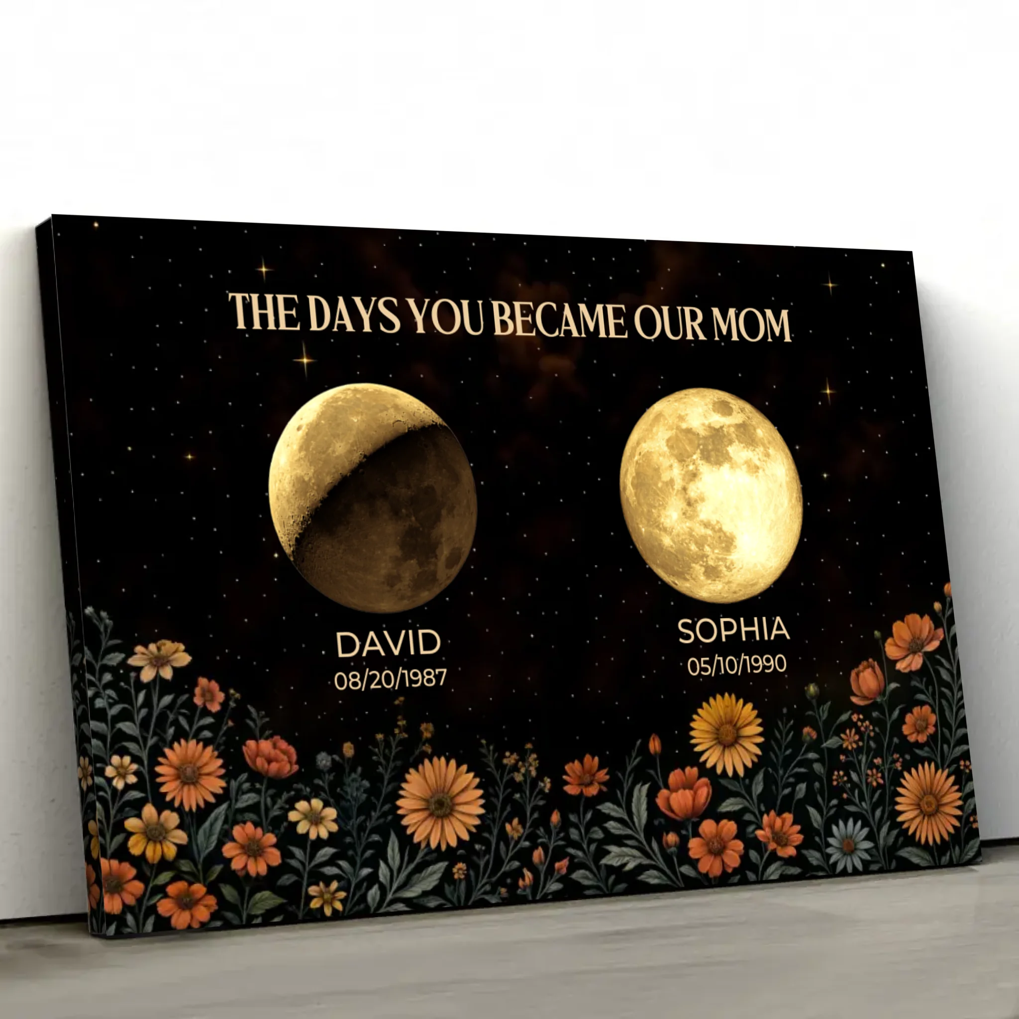 Personalized Canvas “The Days You Became A Mom"