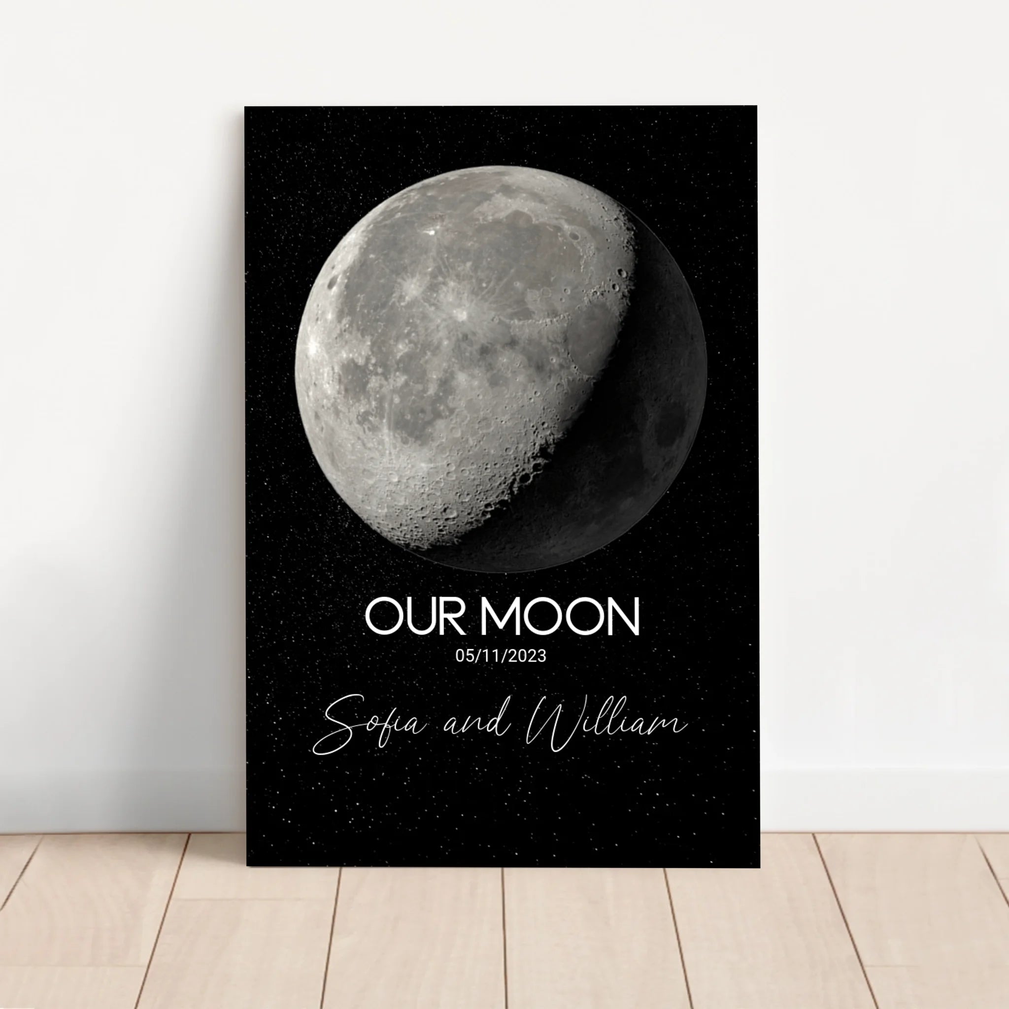 Personalized Canvas "Special Occasion Moon Phase"
