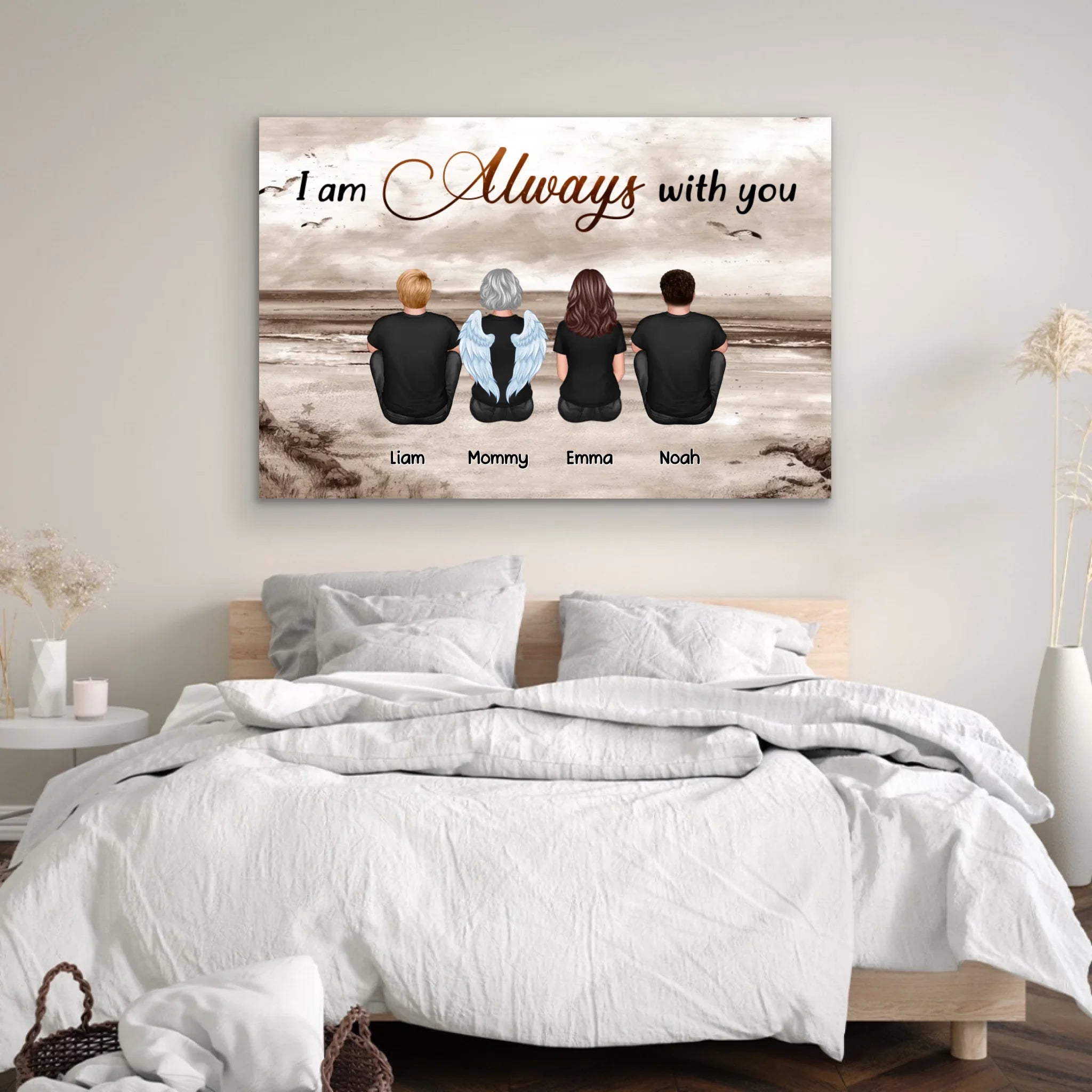 Personalized Canvas "We are always with you – lost family member"