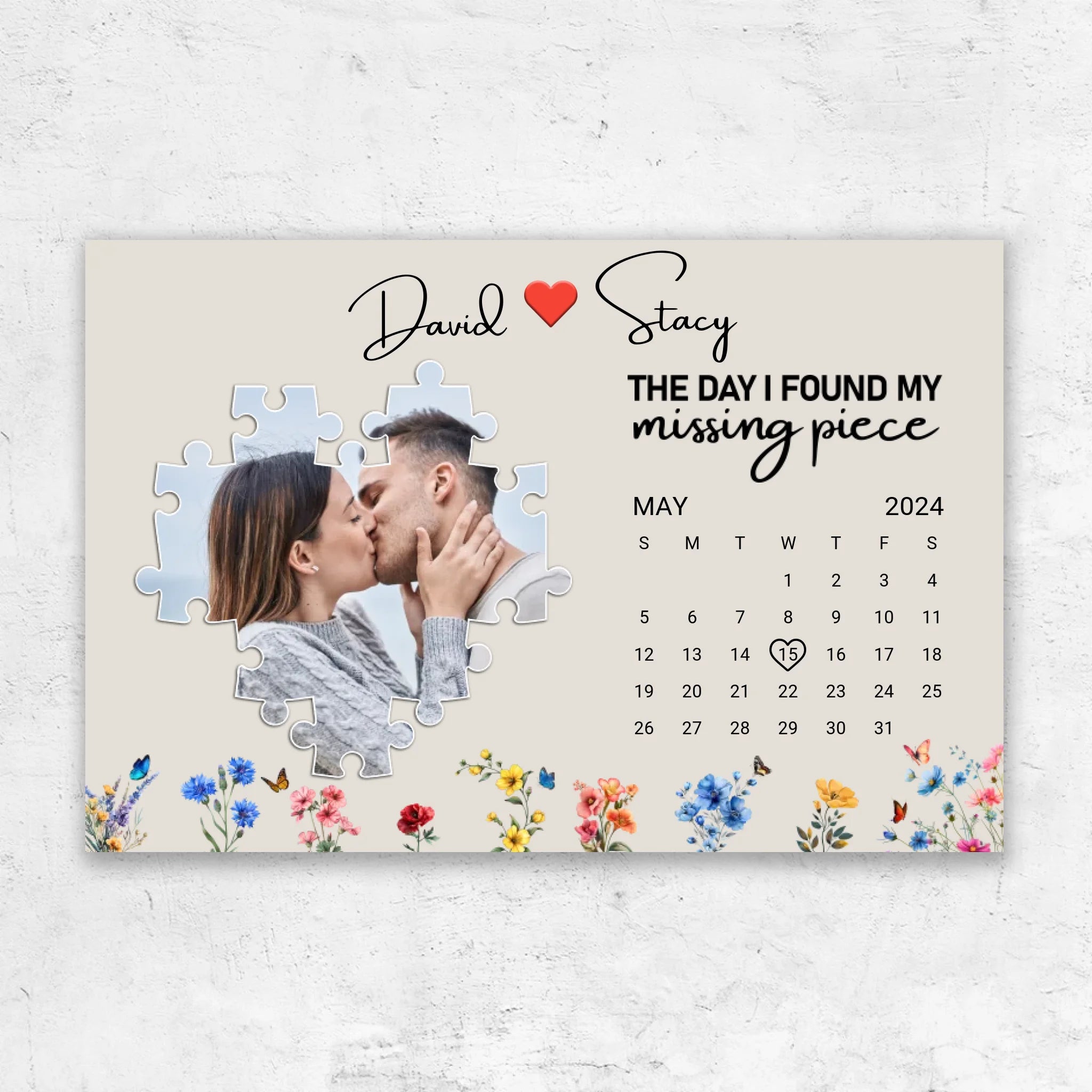 Personalized Canvas “The day I found my missing peace”