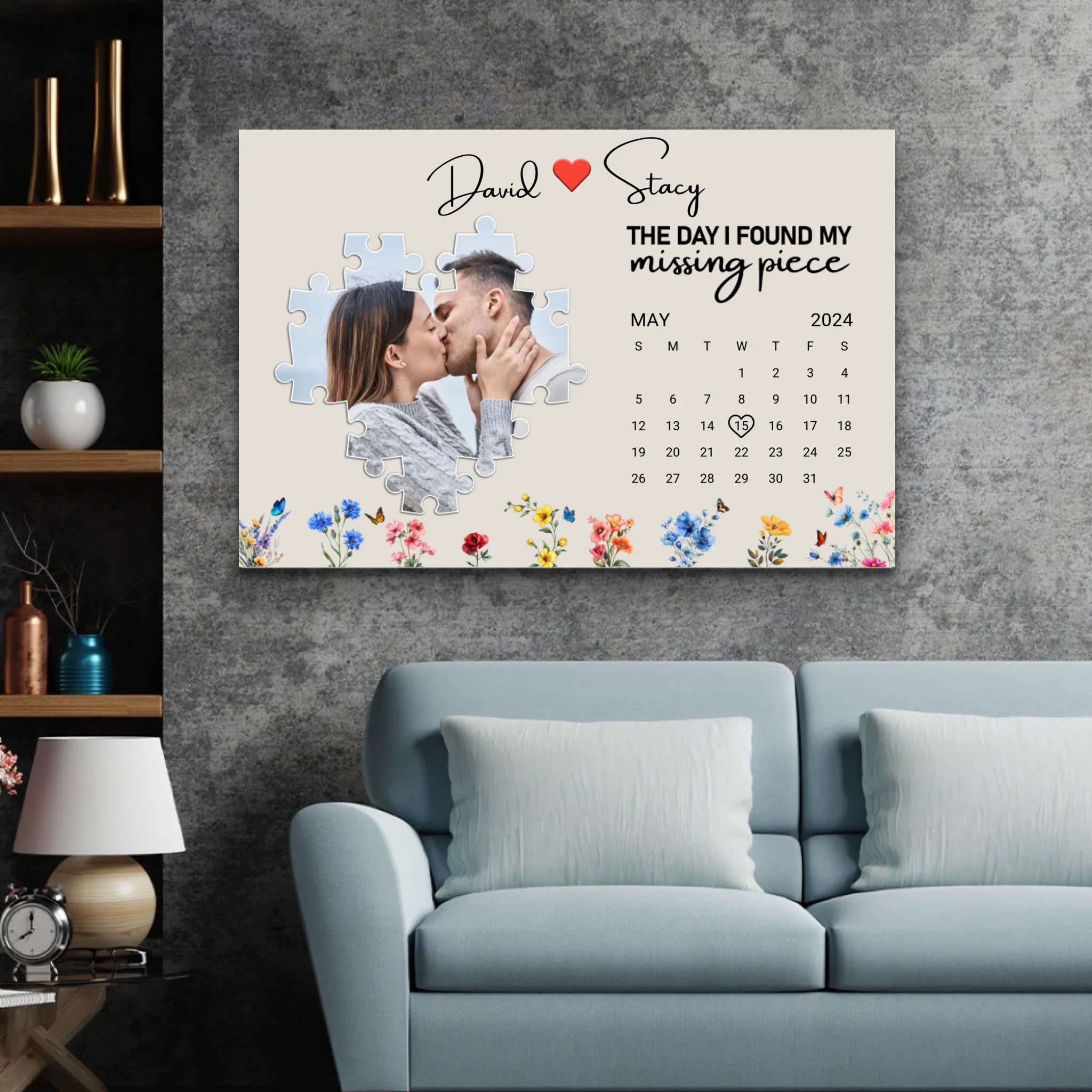 Personalized Canvas “The day I found my missing peace”