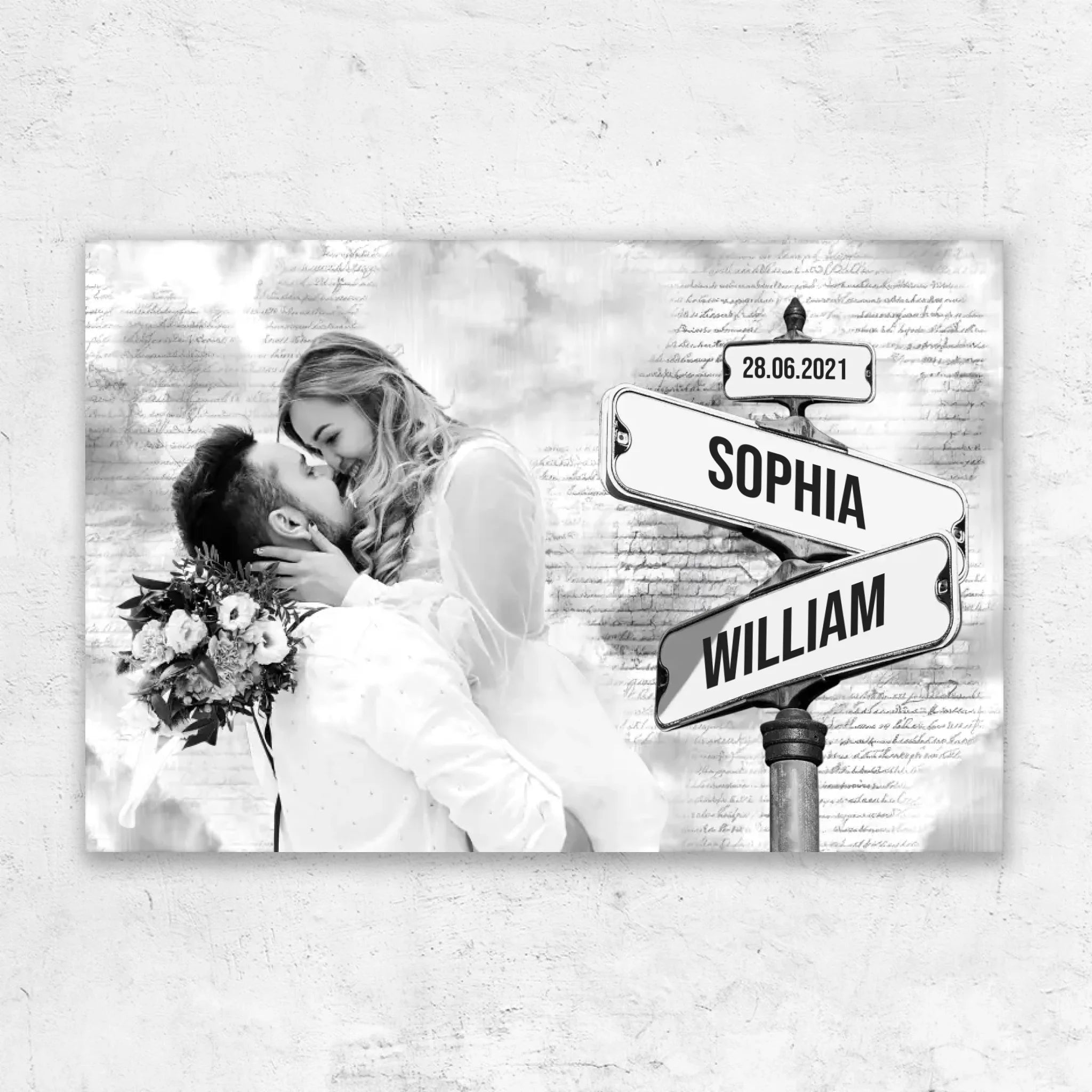 Personalized Canvas “Street sign with custom photo”