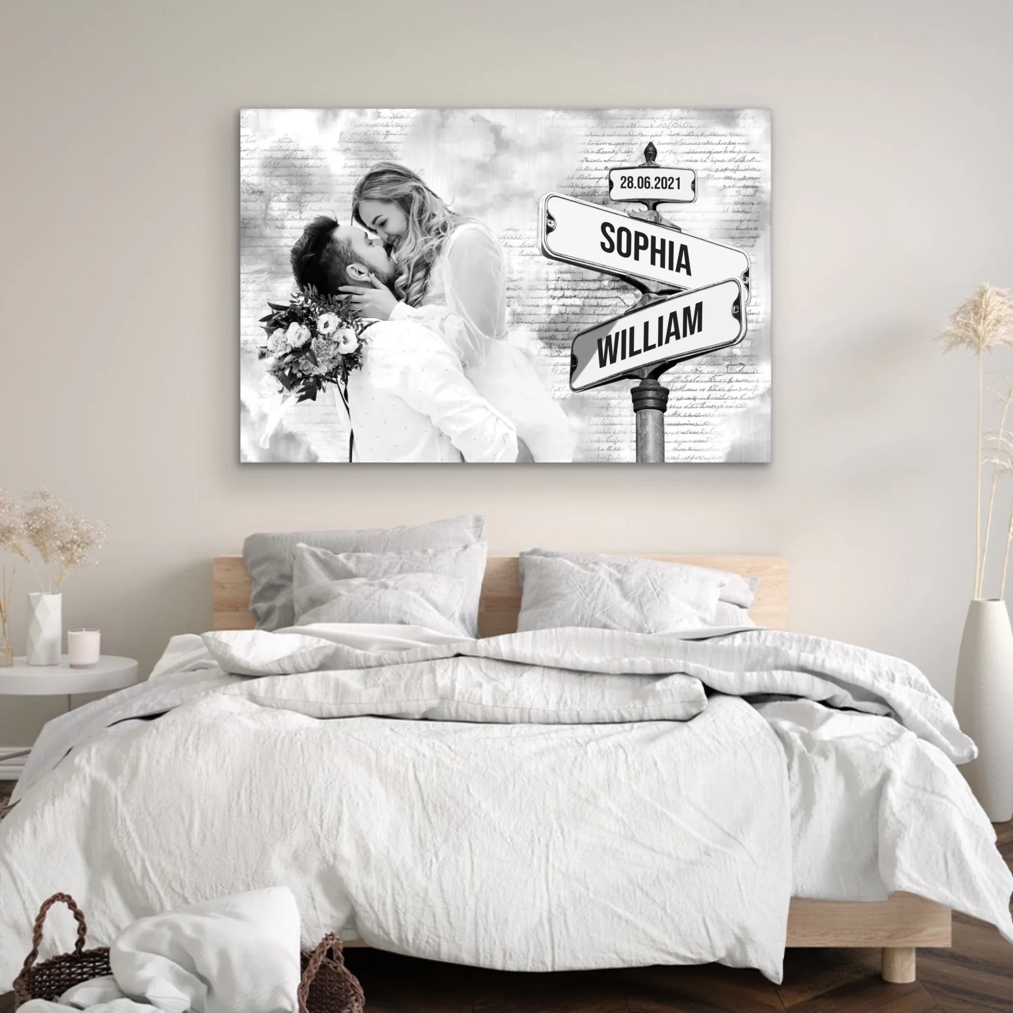 Personalized Canvas “Street sign with custom photo”