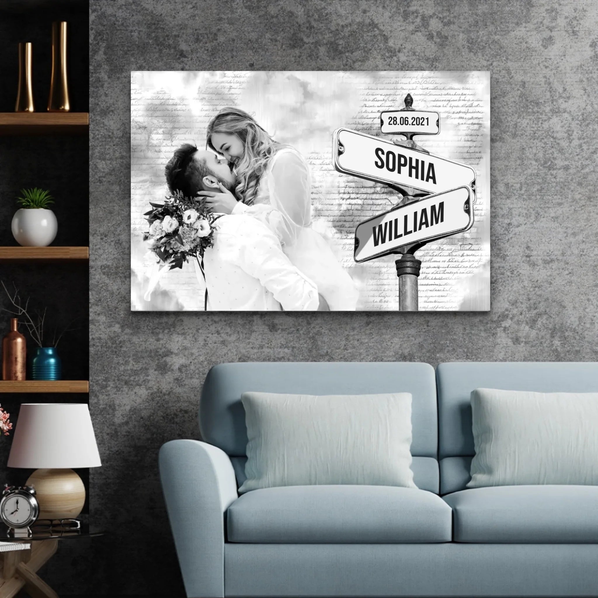 Personalized Canvas “Street sign with custom photo”